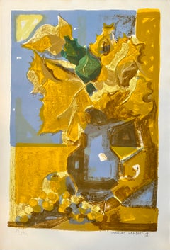 Bouquet Lithograph Print, French School, 20th Century, Unframed