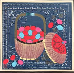 Basket with Eggs and Flowers