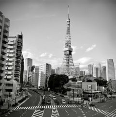 Tokyo Tower, Japan, Signed Edition of 25, Black & White Photograph