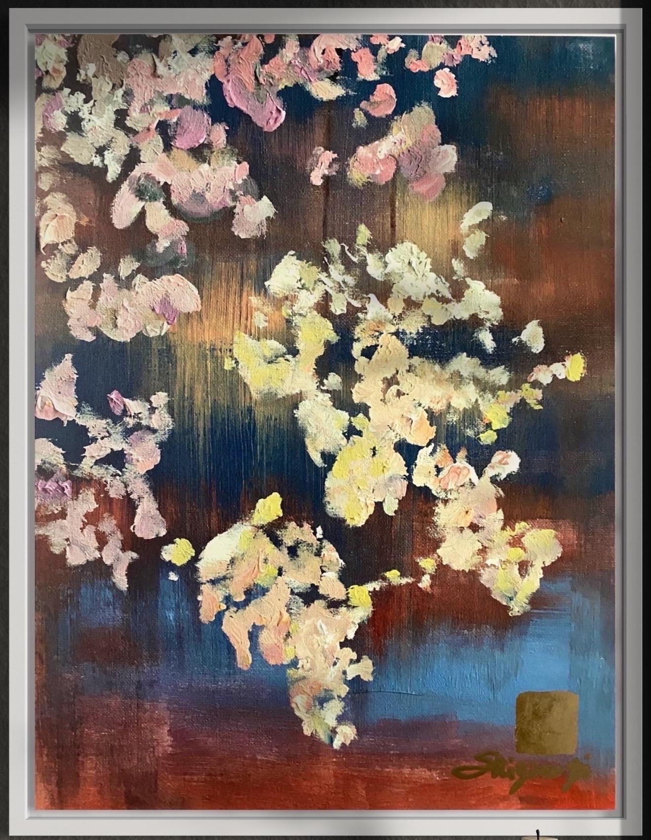 London Sakura Limited Edition #1-gold leaf-abstract-expression-UK awarded artist For Sale 3