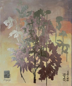 Original-Sunlit-Spring in Autumn Abstract-Expression-Gold Leaf-UK Awarded Artist