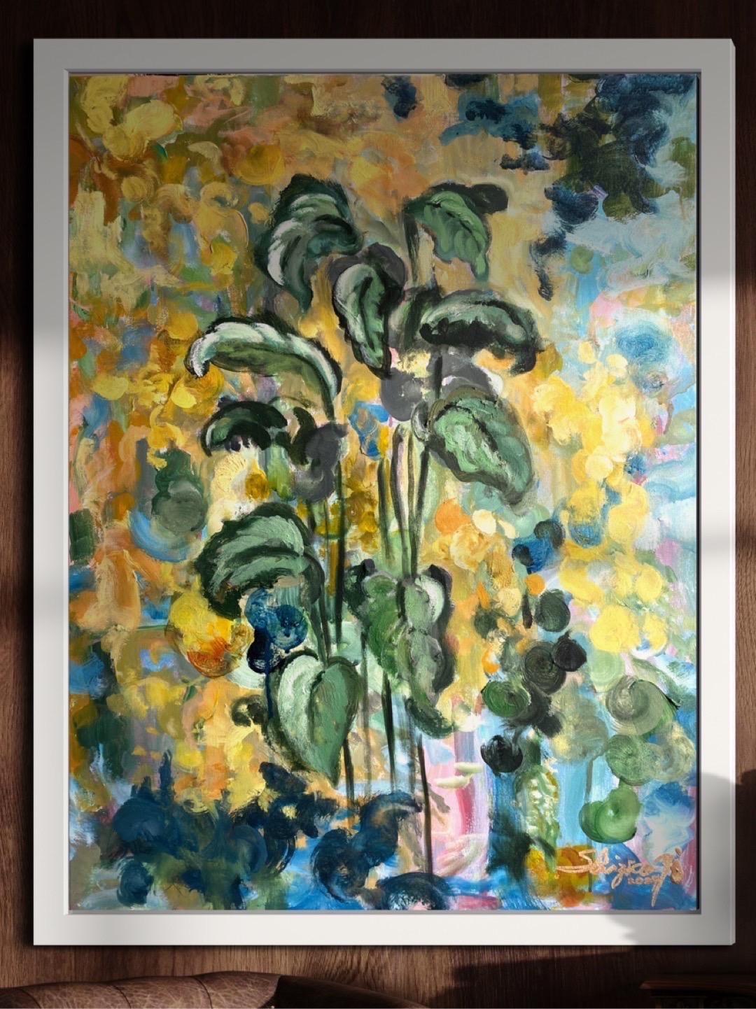 Original-Winter Blooms-UK Awarded Artist-Expression-ExhibitionCollection2024 - Abstract Expressionist Painting by Shizico Yi