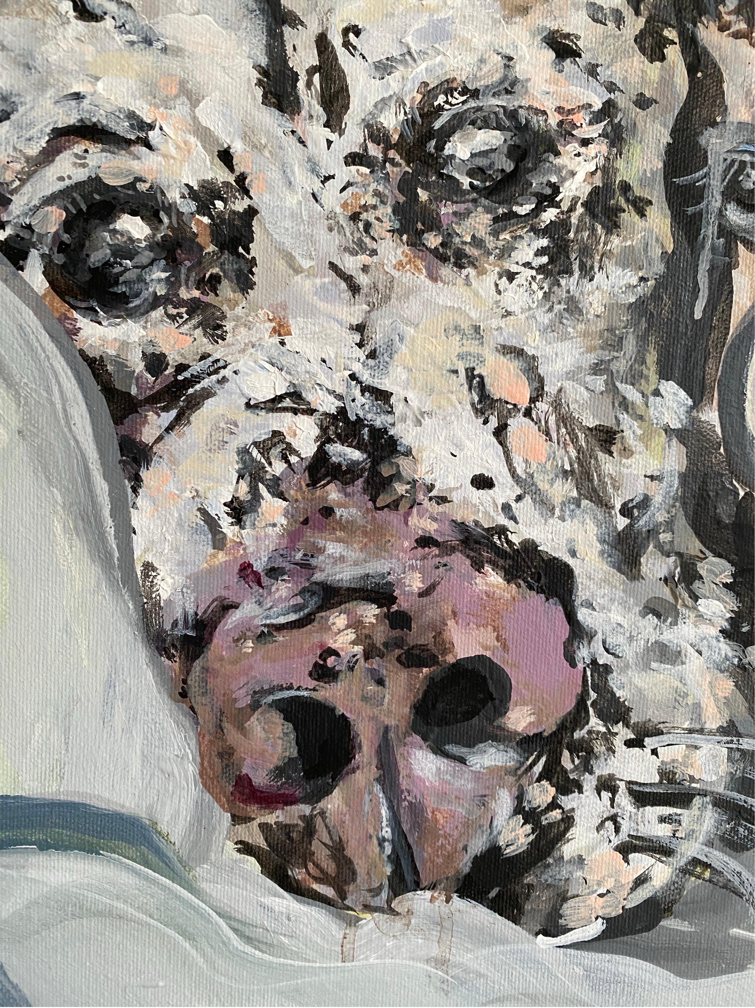Original-Dame und ihr Hund-UK Awarded Artist-Expression-Portrait-Deep Box Canvas im Angebot 9
