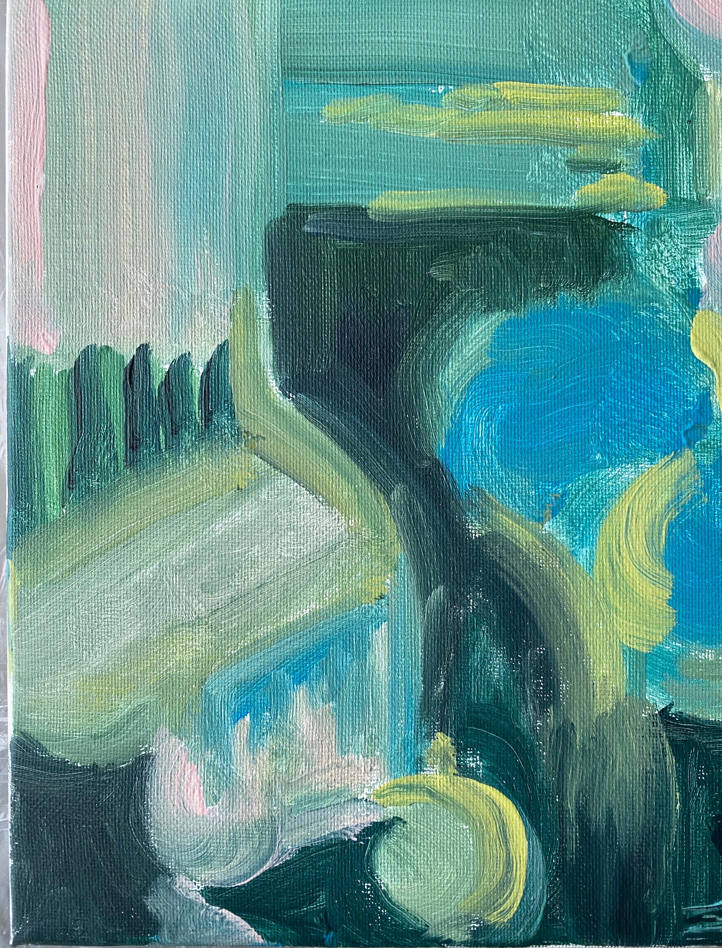 Original Diptychon-Spring Duet-British Awarded Artist-abstrakte Landschaft, Ölgemälde im Angebot 10