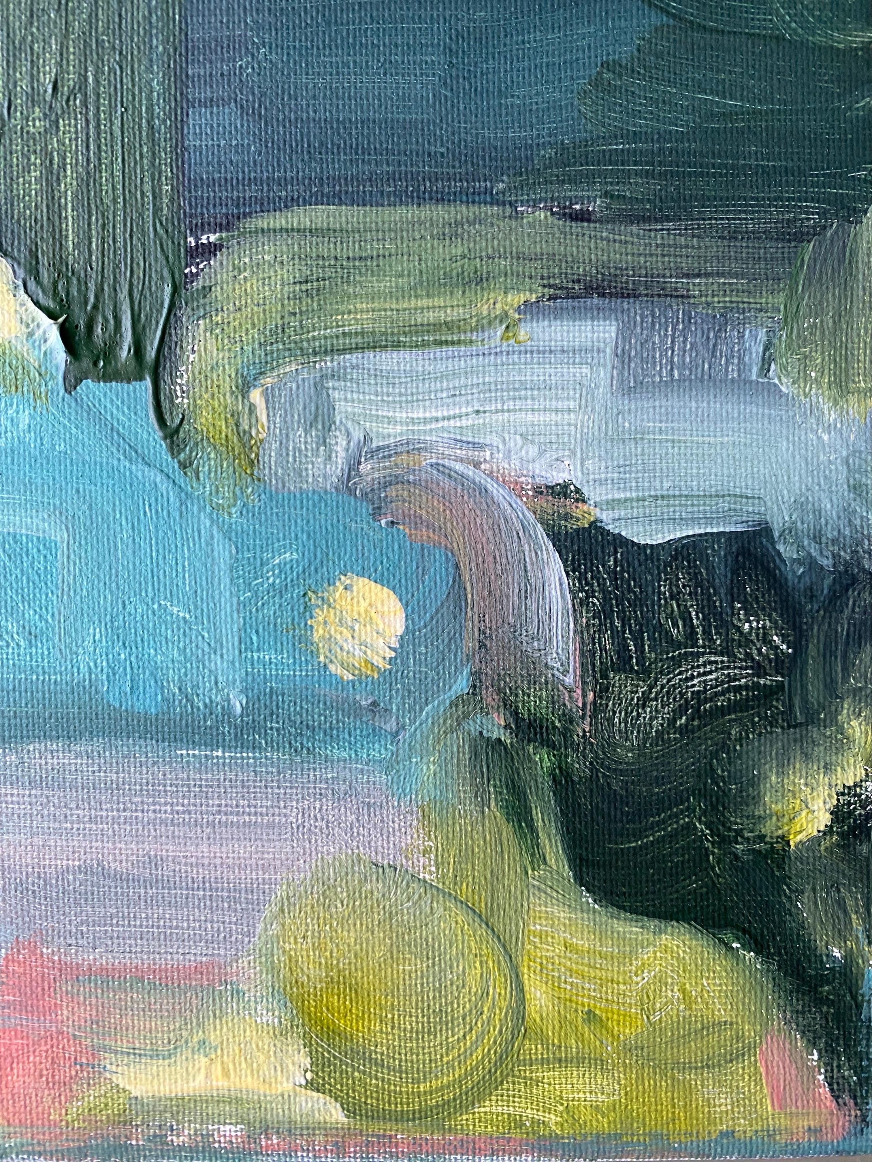 Original Diptychon-Spring Duet-British Awarded Artist-abstrakte Landschaft, Ölgemälde im Angebot 6