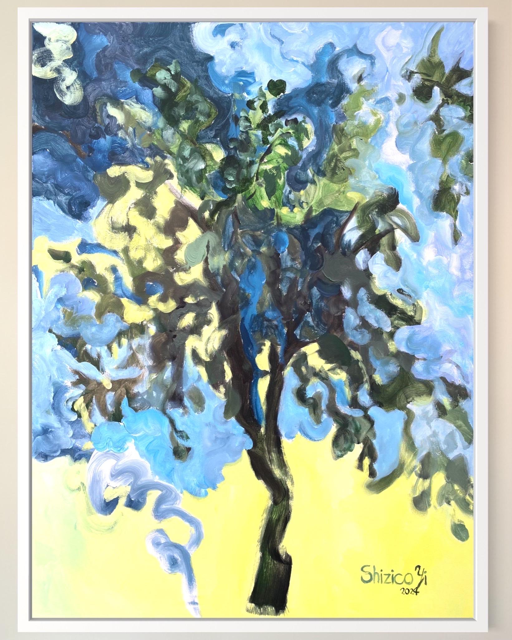 Lienzo Original-Grande-Florecimiento estival-Árbol-Reino Unido Galardonado Artista-Exposición Colección - Painting Expresionismo abstracto de Shizico Yi