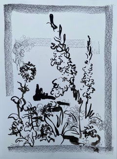 Original TimeDahlias&Gladiolus PleinAir-Brit Awarded Artist-ink on Paper