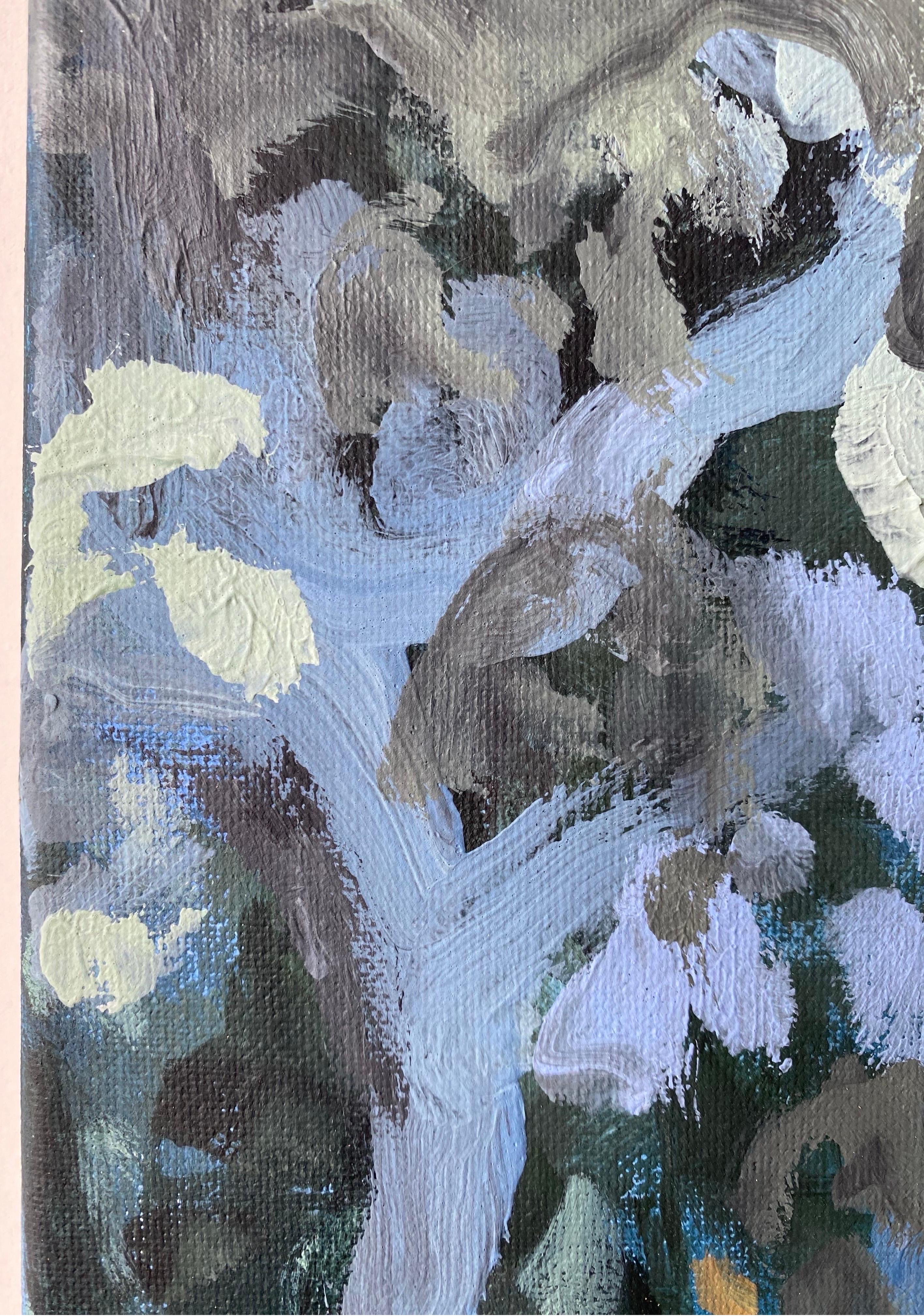 Original-Summer Night-British School-Awarded Artist-gold leaf, huile sur toile 6