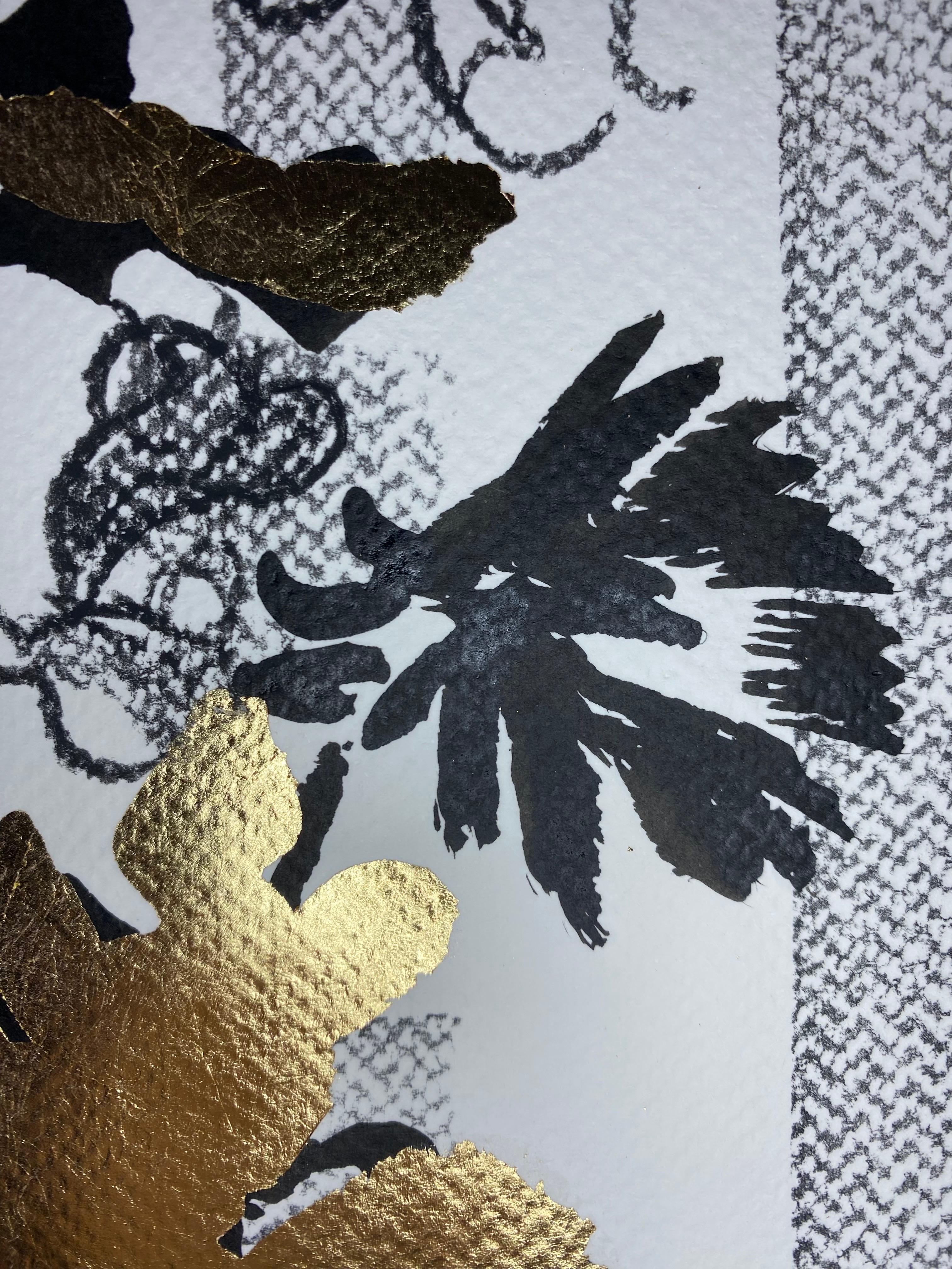 Disegno originale Time Series-Plein Air-Brit Awarded Artist-Ink, Gold LeafonPaper 8