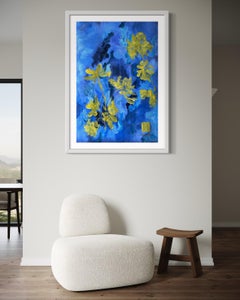 Rare Large Hand-Painted Artist Proof SummerBloom inthe Night-Brit Awarded Artist