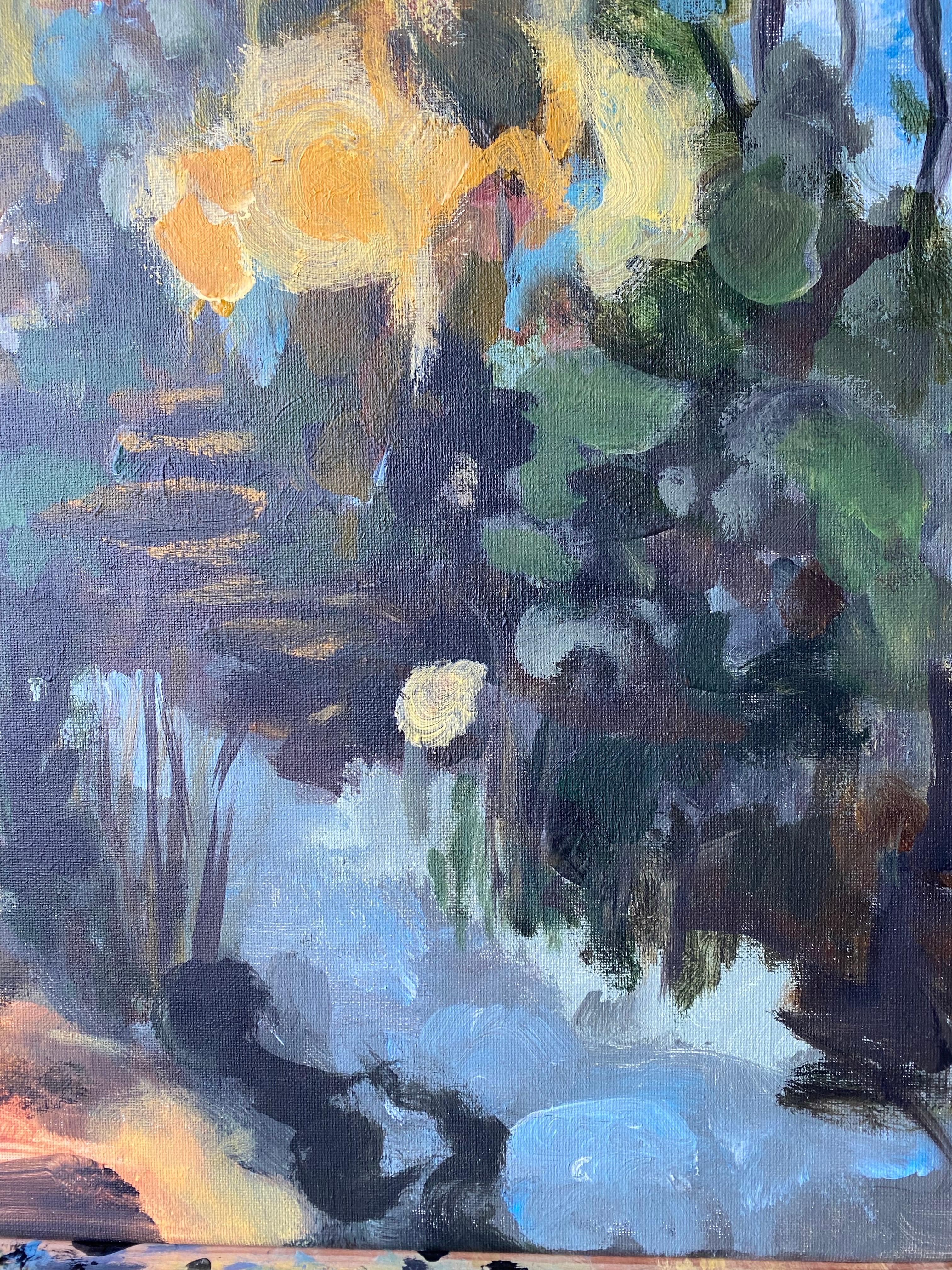 Original Herbstumarmung -plein air-British Awarded Artist-Expressionist-Abstract im Angebot 4