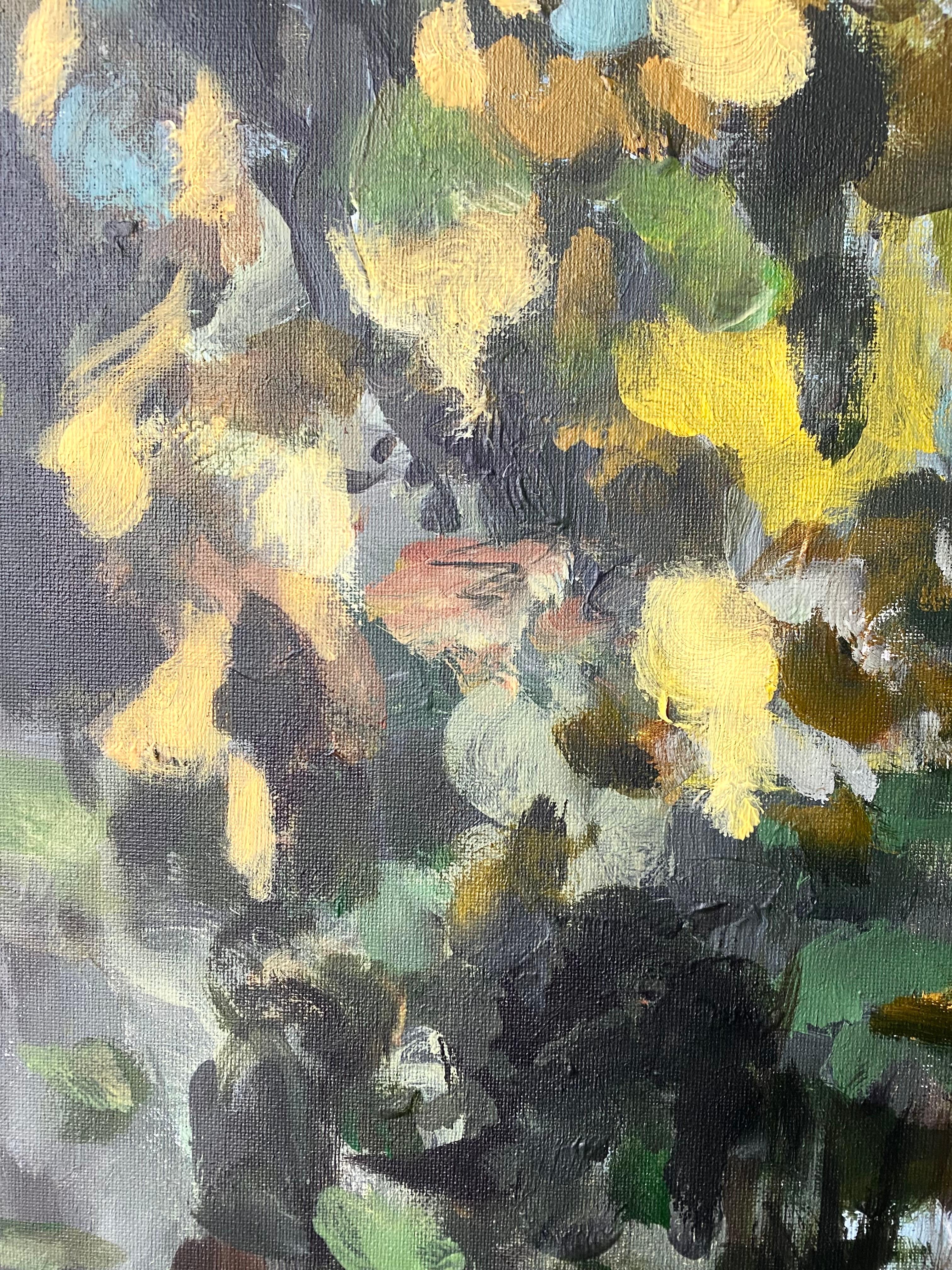 Original Herbstumarmung -plein air-British Awarded Artist-Expressionist-Abstract im Angebot 6