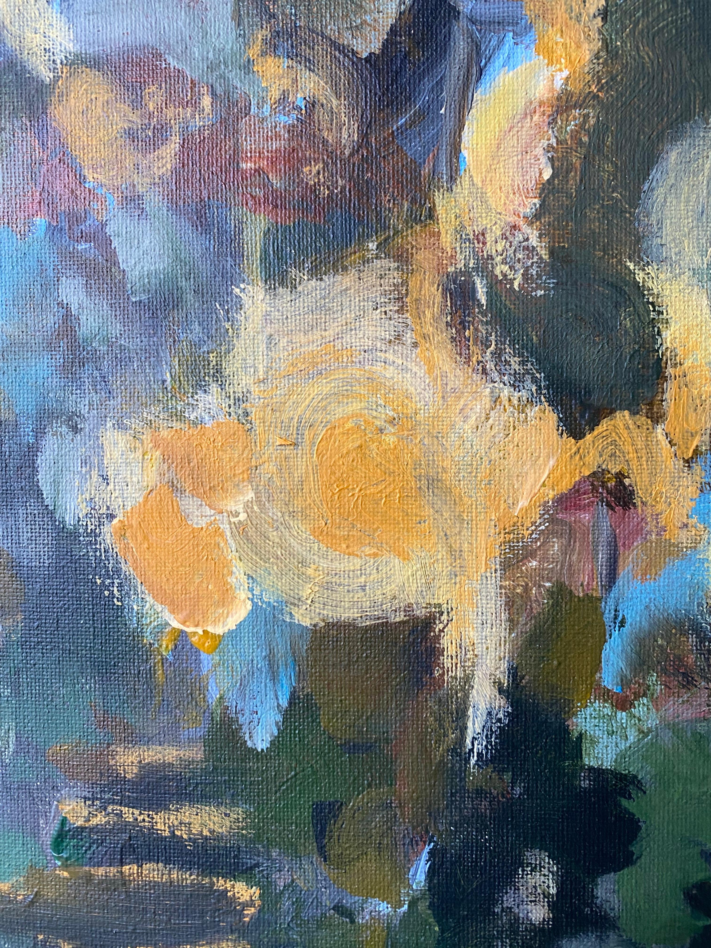 Original Herbstumarmung -plein air-British Awarded Artist-Expressionist-Abstract im Angebot 8