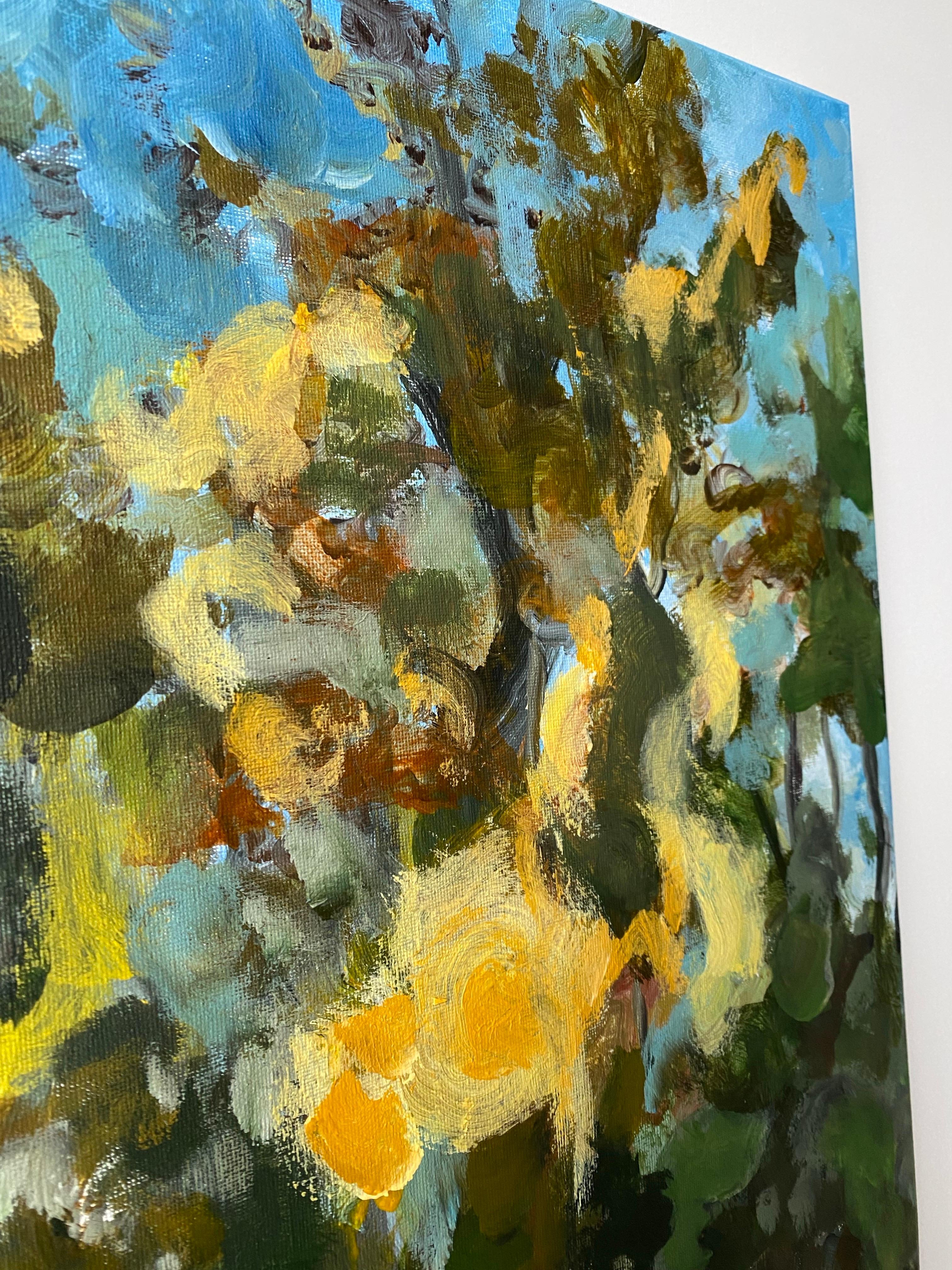 Original Herbstumarmung -plein air-British Awarded Artist-Expressionist-Abstract im Angebot 13