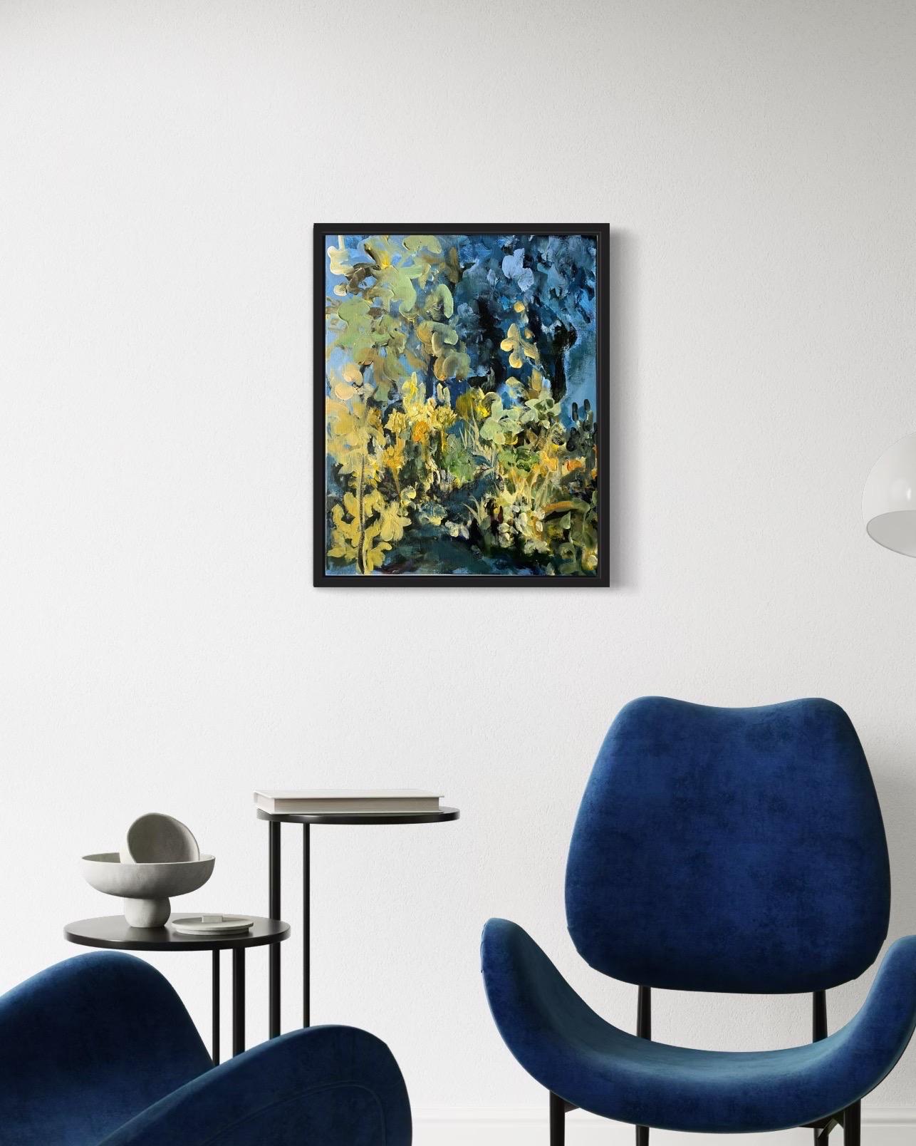 Original-Summer Night-British School-UK Awarded Artist-impresionista-abstracto - Painting de Shizico Yi