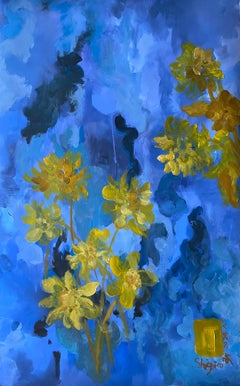 Large Hand-Painted Artist Proof-One Off-Night Summer Bloom-British AwardedArtist
