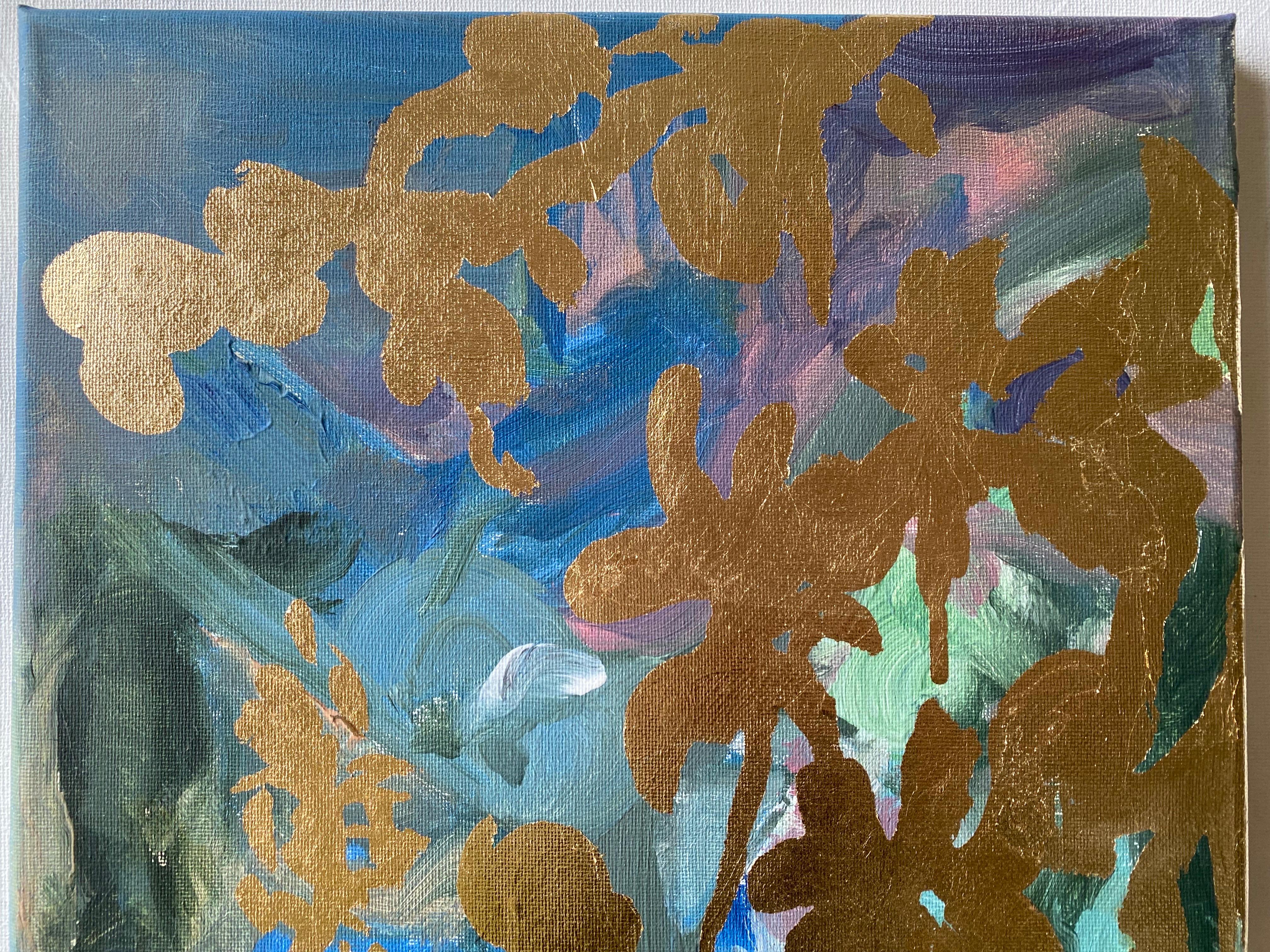 Paesaggio Memories VI-Originale-astratto-espressione-oro-Artista britannico premiato 6