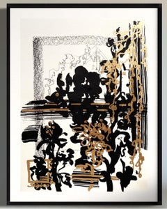 Original-Drawing Time Series-Brit Awarded Artist-Ink-gold-ink on Paper-Plein Air