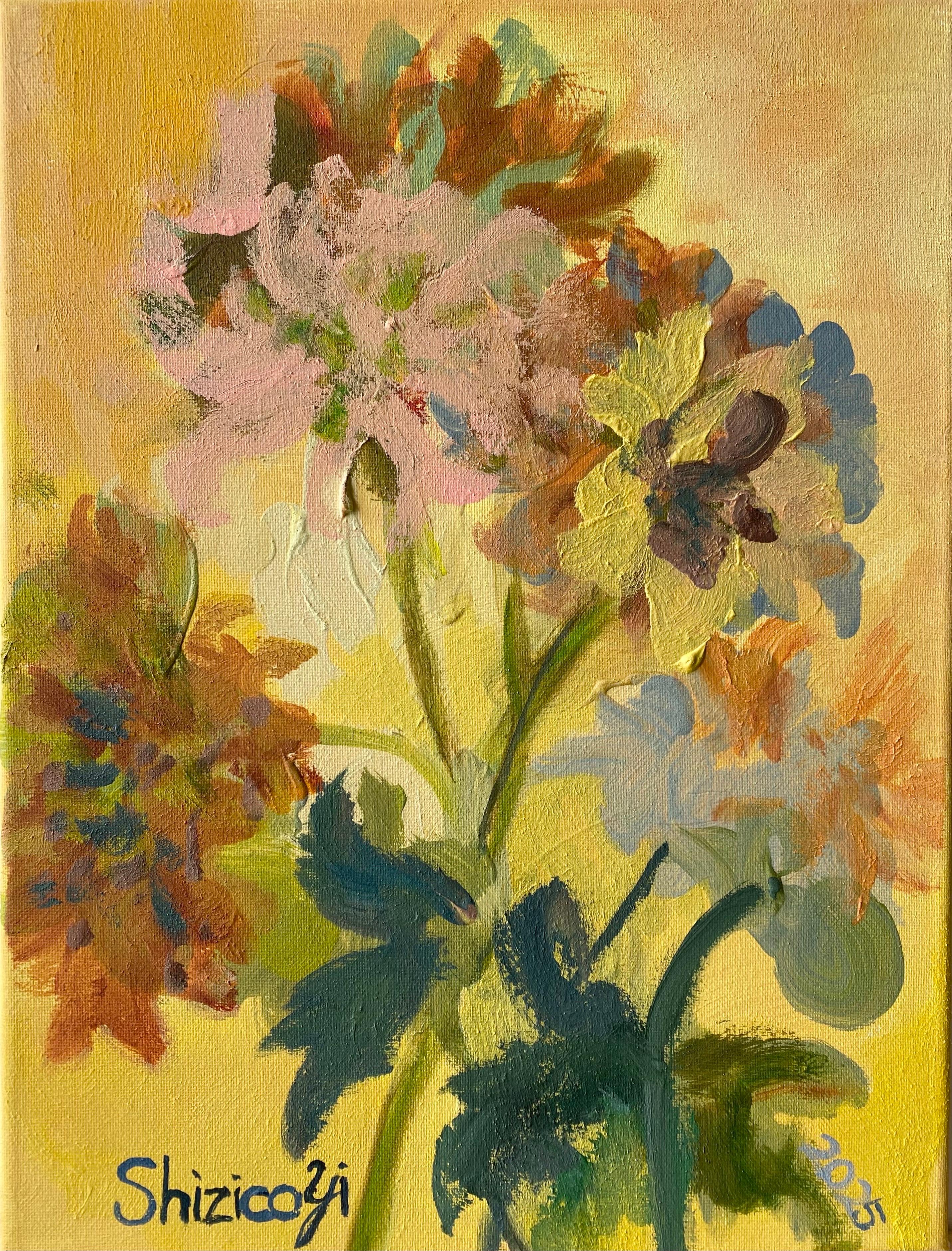 Edición limitada#1 Dalias-Artista premiado en Gran Bretaña-pintado a mano-destacado sobre Aluminiu
