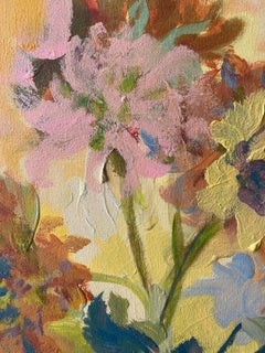 Prova d'artista dipinta a mano One Off-Dahlias-Artista premiato brianzolo-Alluminio