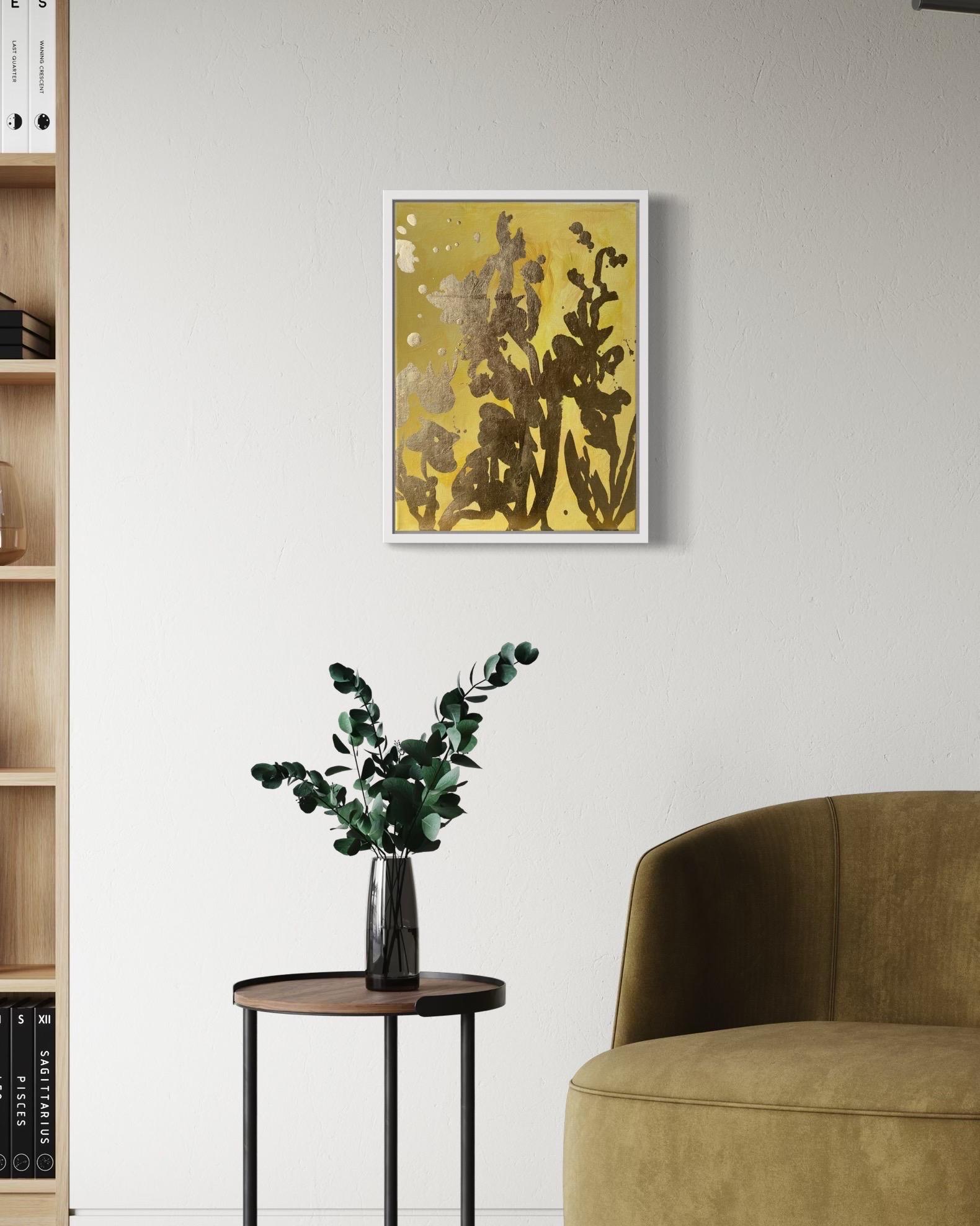 Original Diptych-Landscape Memories-Gold Leaf with Oil-British Awarded Artist For Sale 1