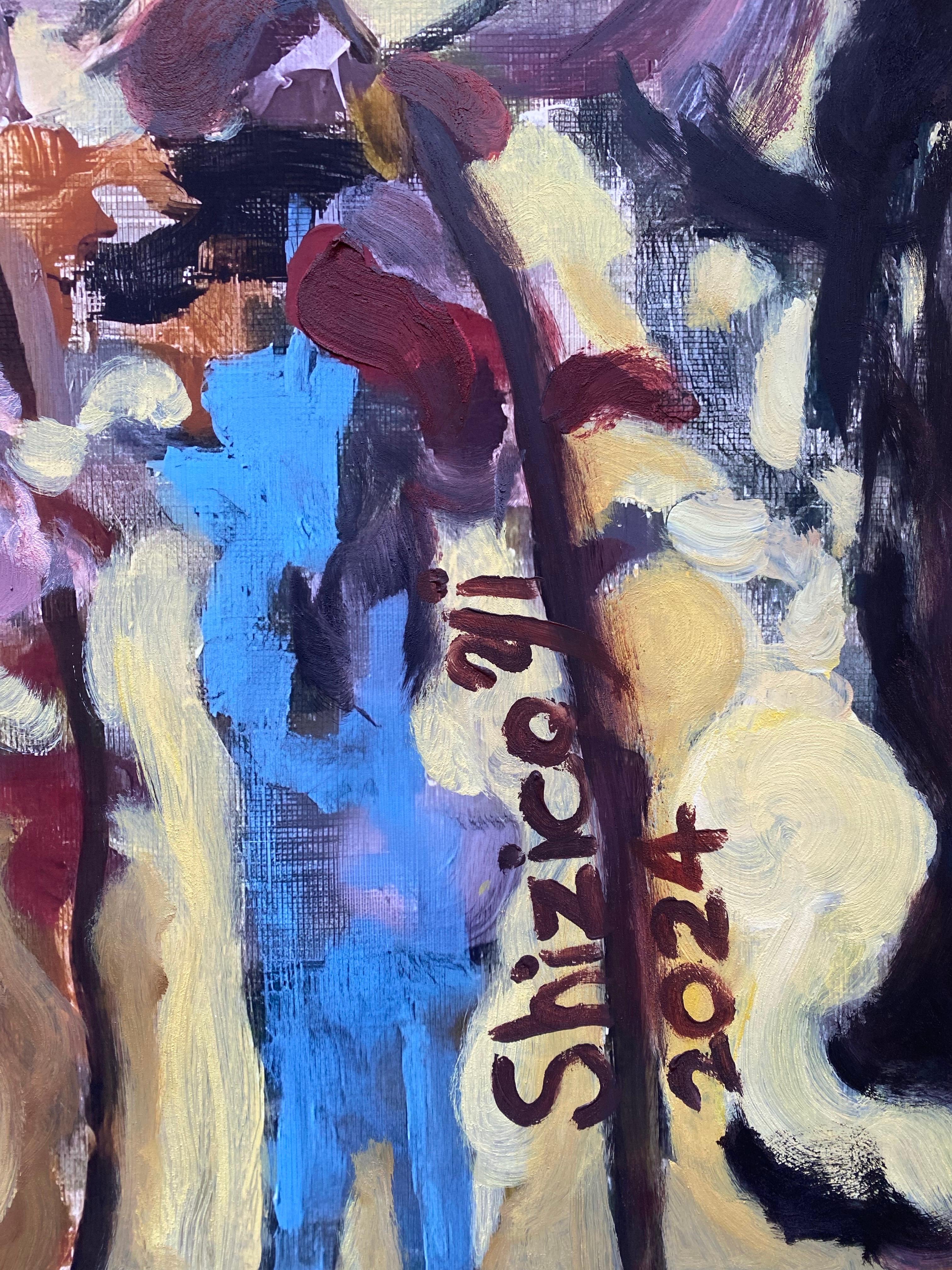 Hand Painted-X-Large-Gladiolus Glorious-British Awarded Artist-Limited Edition#6 - Print by Shizico Yi