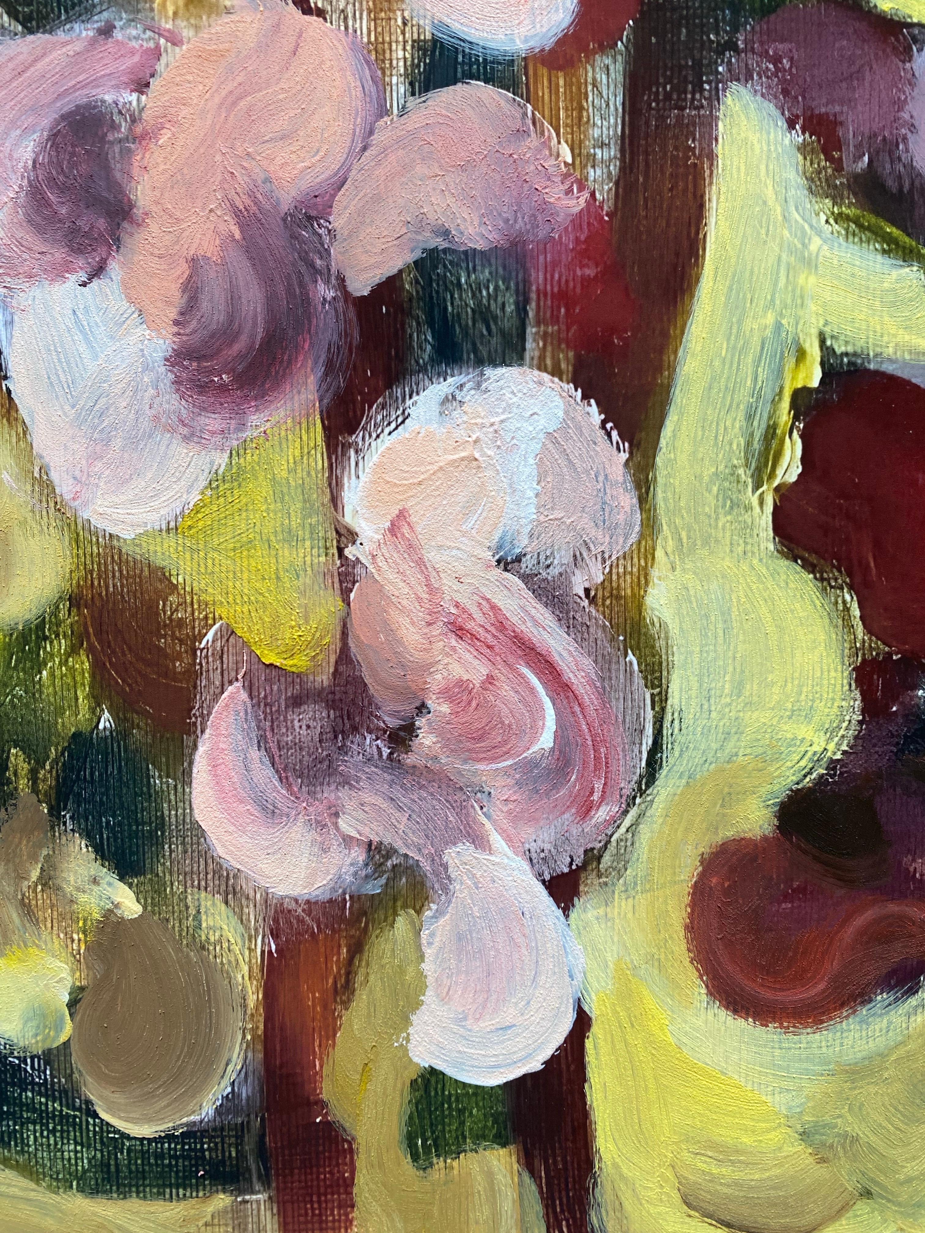 Hand Painted-X-Large-Gladiolus Glorious-British Awarded Artist-Limited Edition#6 - Brown Abstract Print by Shizico Yi
