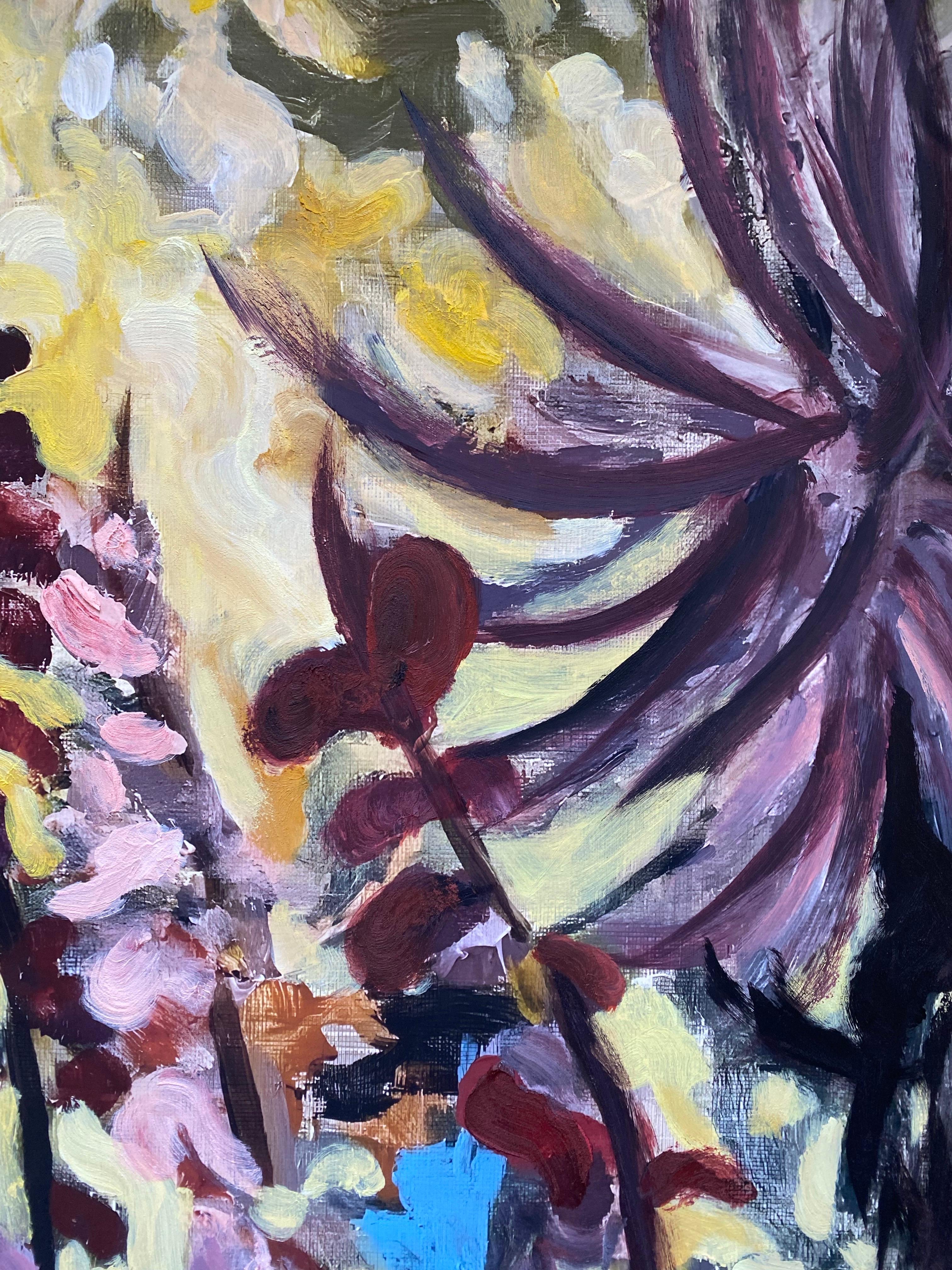 Hand Painted-X-Large-Gladiolus Glorious-British Awarded Artist-Limited Edition#6 For Sale 4