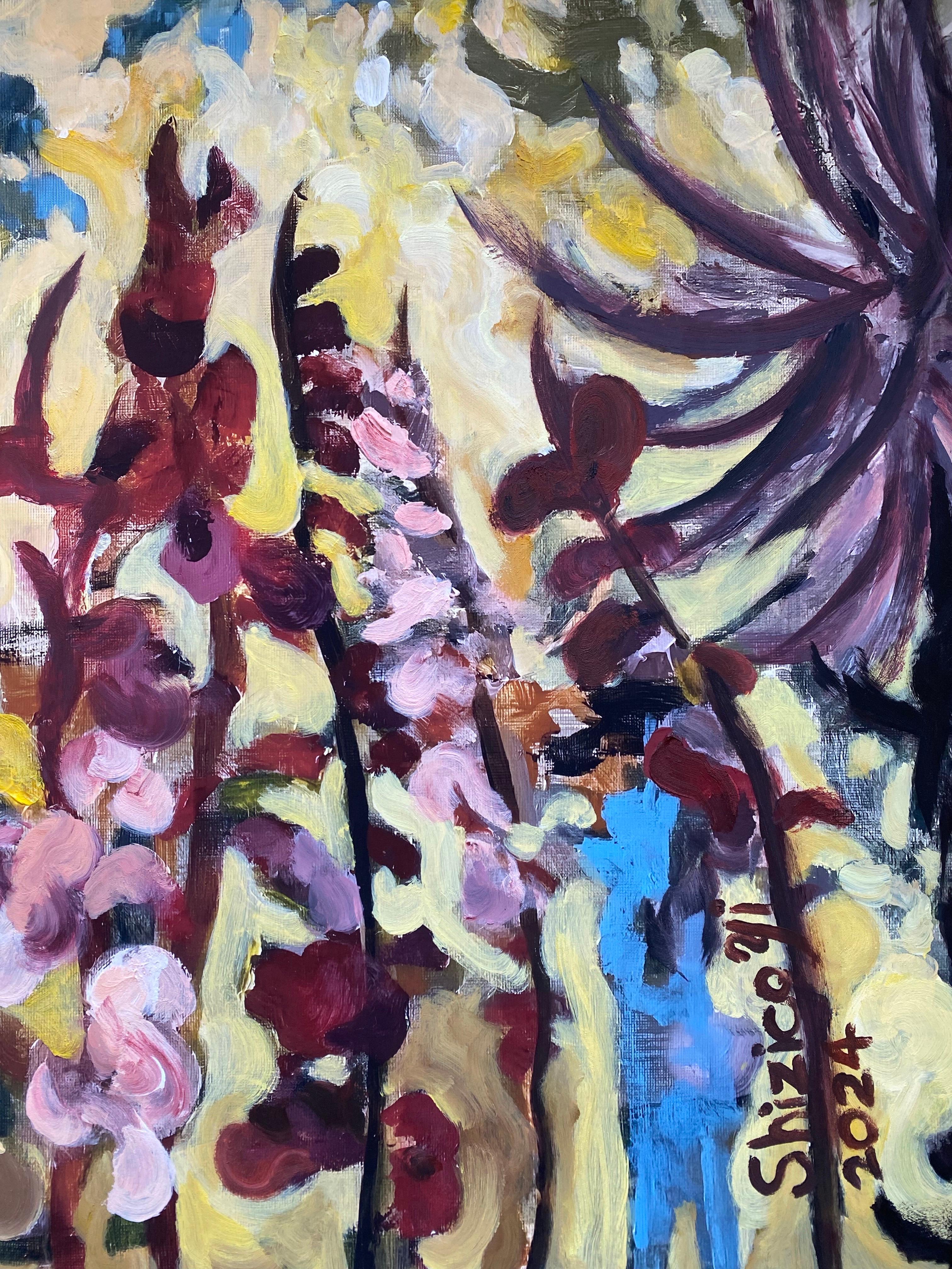 Hand Painted-X-Large-Gladiolus Glorious-British Awarded Artist-Limited Edition#6 For Sale 6