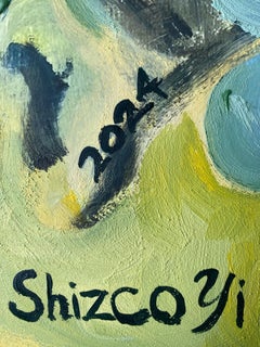 Peint à la main #2-Lime Trees in Yellow-British Awarded Artist