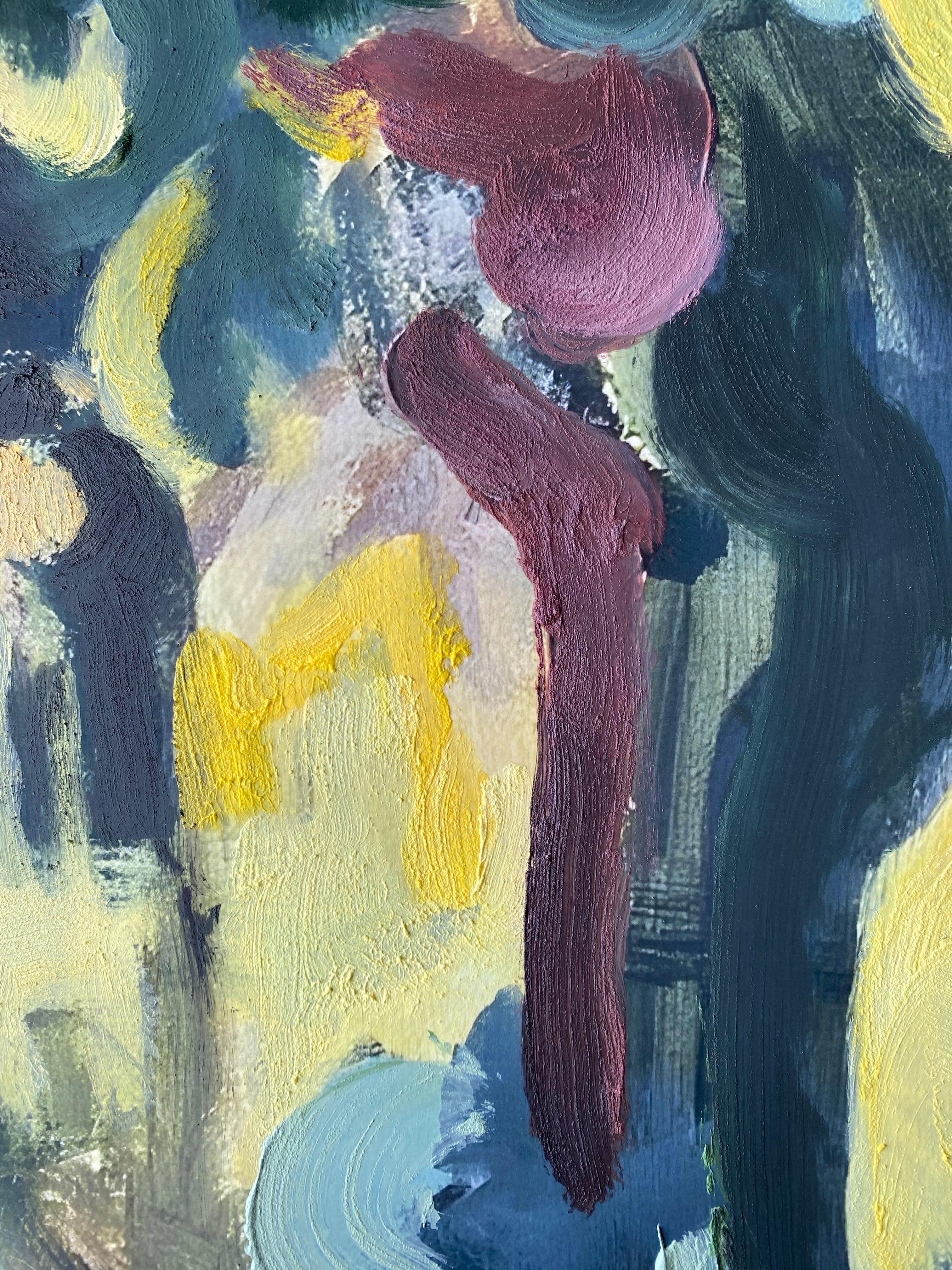 Hand-Painted Limited Edition #2-Lime Trees in Yellow-British Awarded Artist For Sale 8