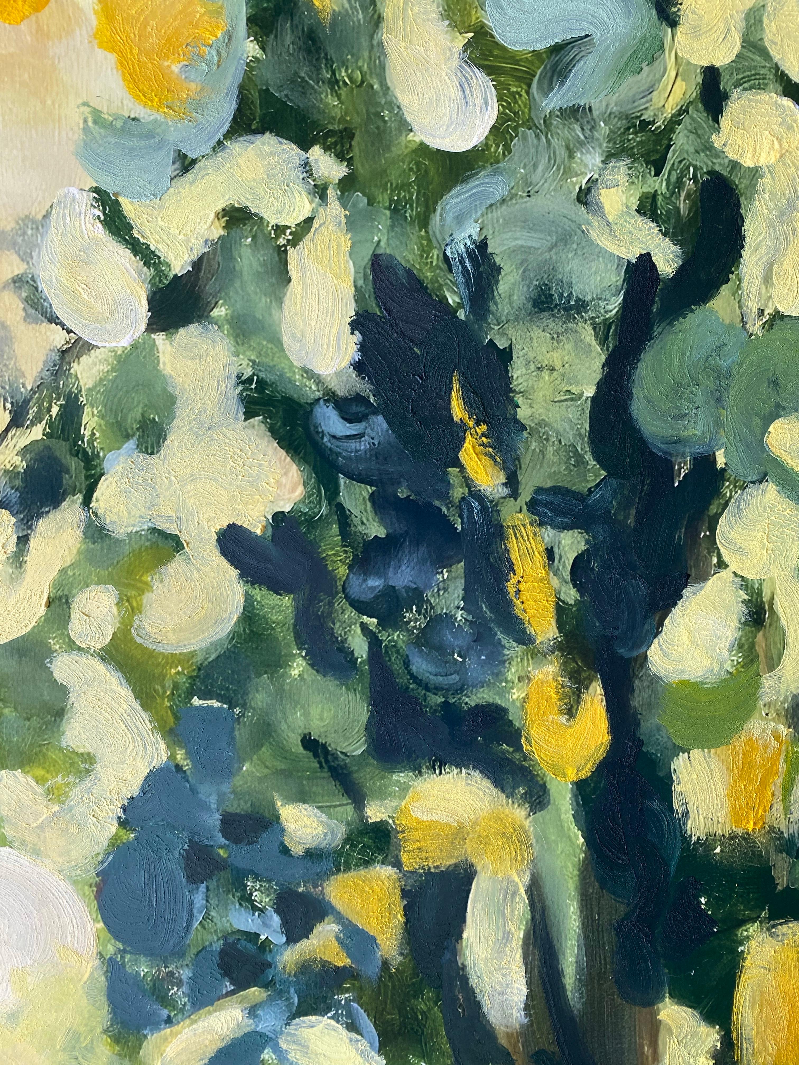 Hand-Painted Limited Edition #2-Lime Trees in Yellow-British Awarded Artist For Sale 3