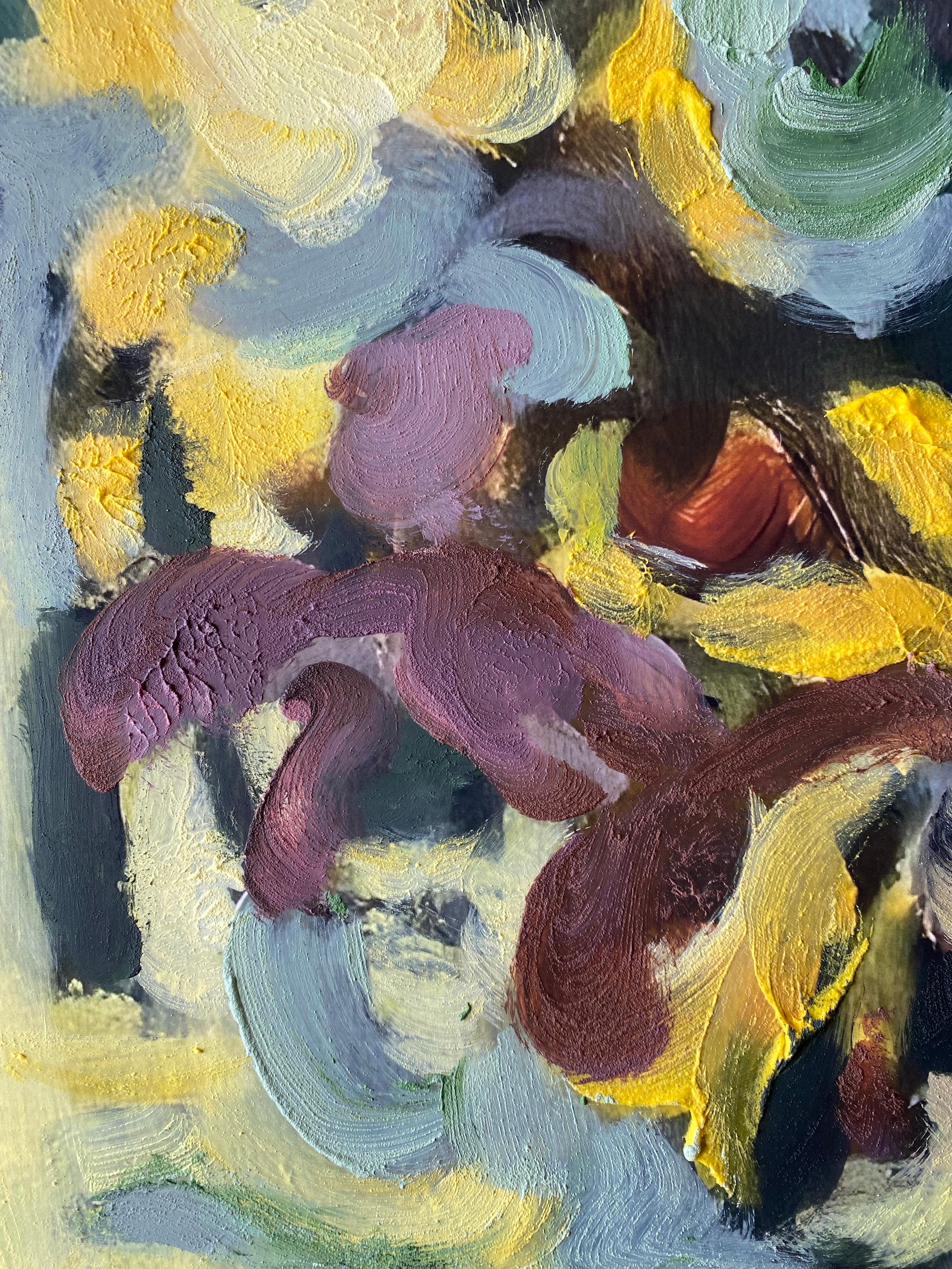 Hand-Painted Limited Edition #2-Lime Trees in Yellow-British Awarded Artist For Sale 4