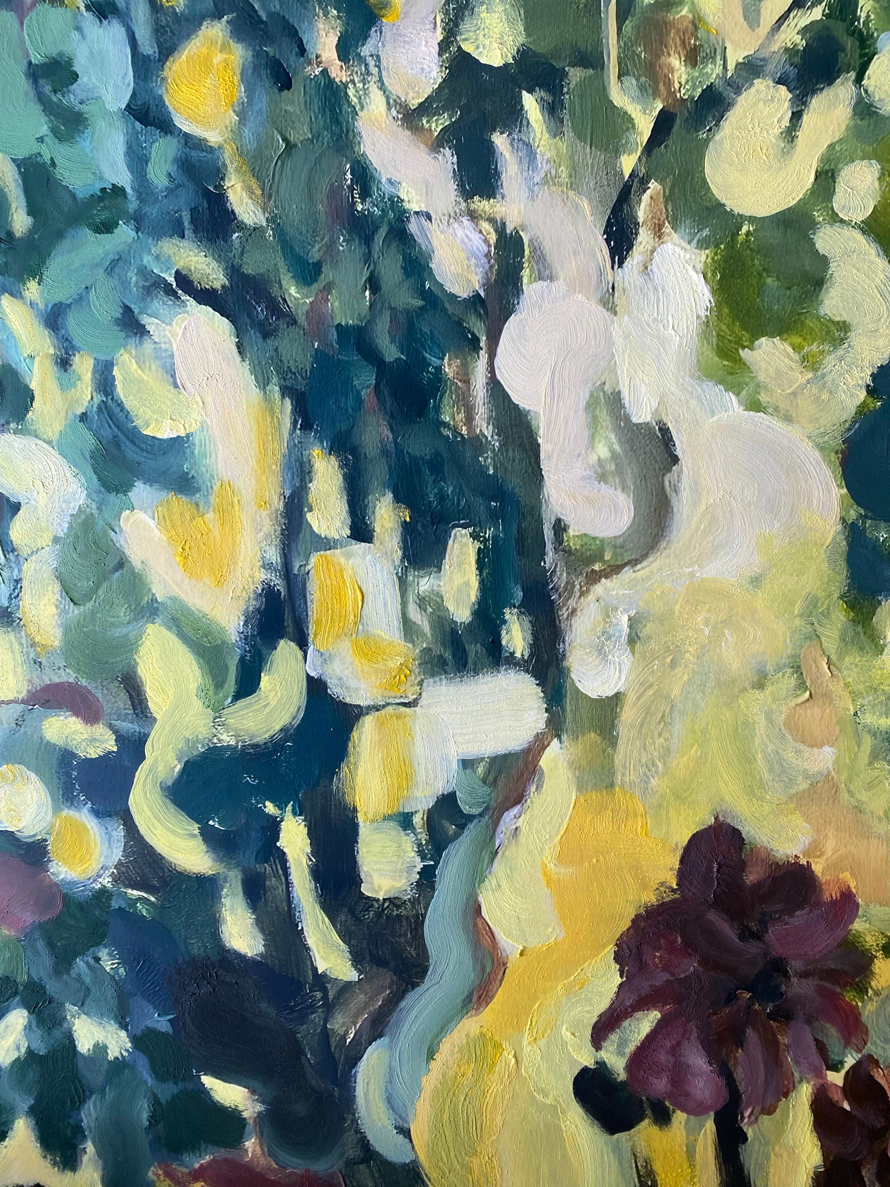 Hand-Painted Limited Edition #2-Lime Trees in Yellow-British Awarded Artist For Sale 10