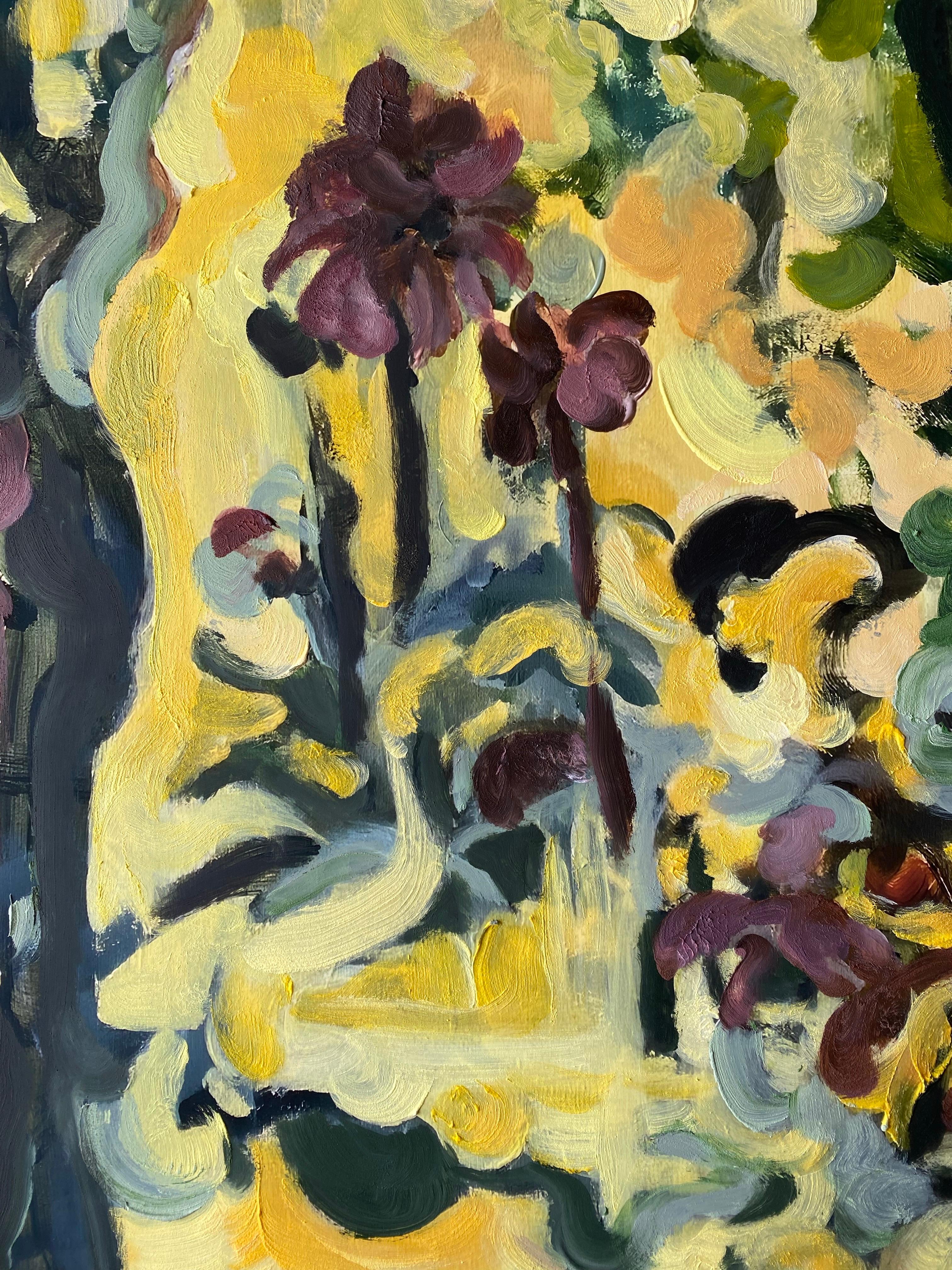 Hand-Painted Limited Edition #2-Lime Trees in Yellow-British Awarded Artist For Sale 12