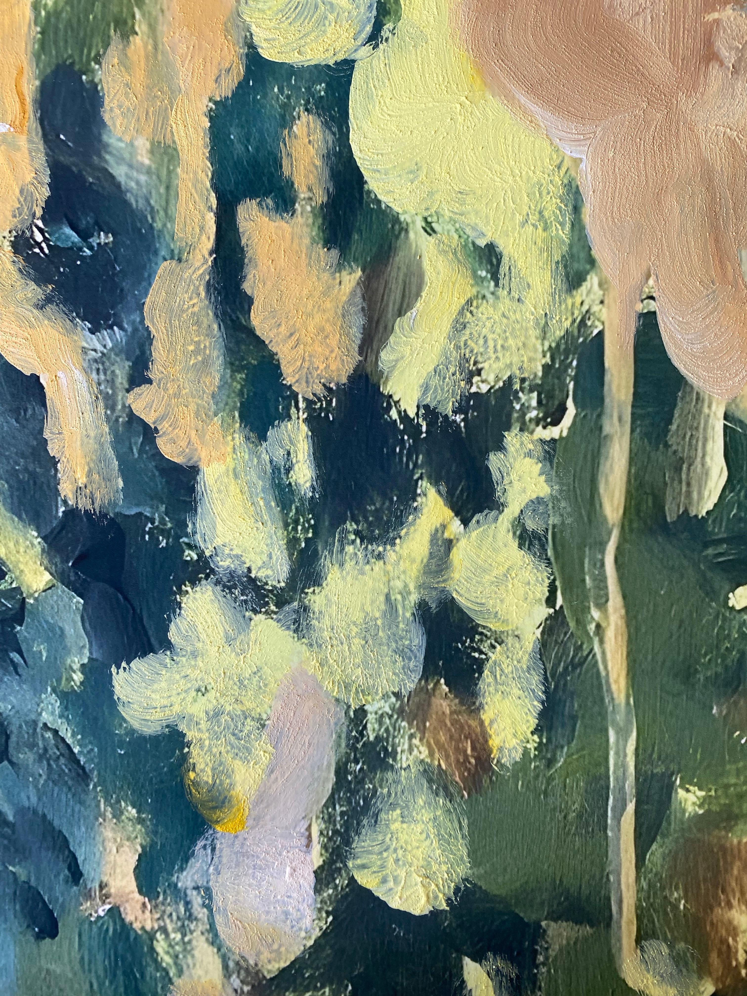 Hand-Painted Limited Edition #2-Lime Trees in Yellow-British Awarded Artist For Sale 13