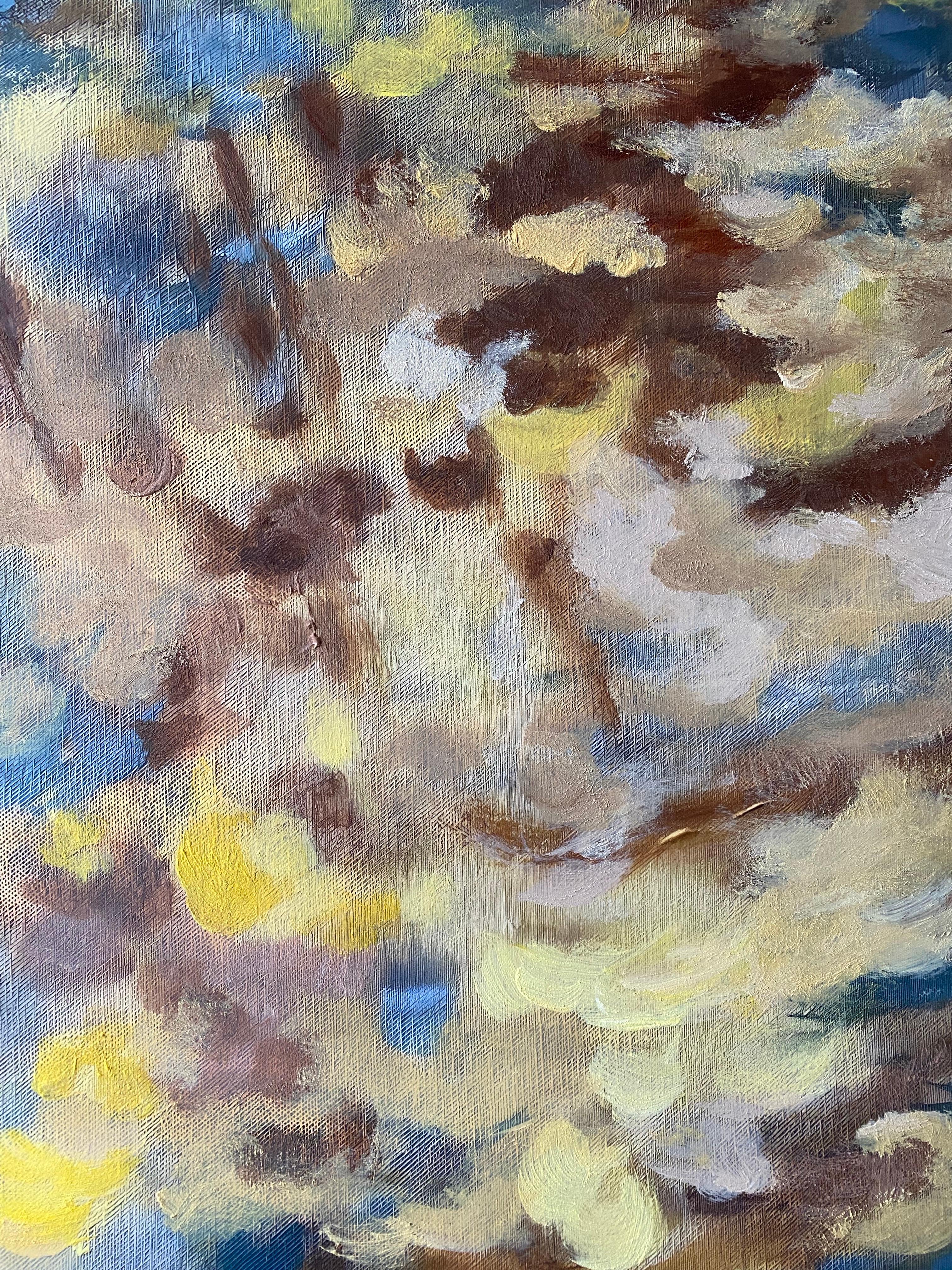 This is a large Artist's Proof with original oil and gesso paint highlighting; it is the No 1 of the only 3 Proofs; the colours of the painting and Shizico's expressive brushstrokes truly brings impact to your space, delights your living space for