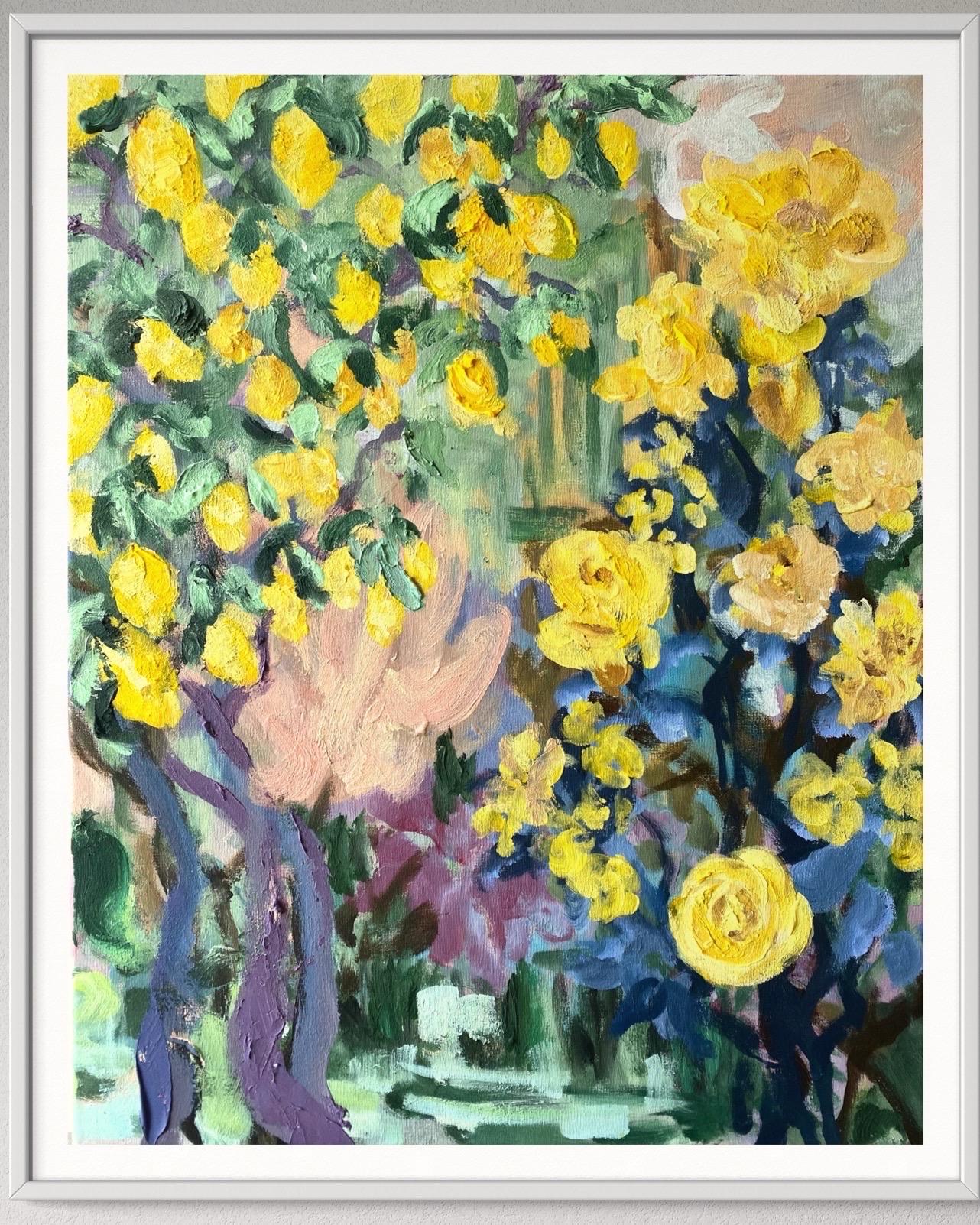 Hand painted Artist Proof-Lemon Rose Cottage-British Awarded Artist-Large OneOff For Sale 15