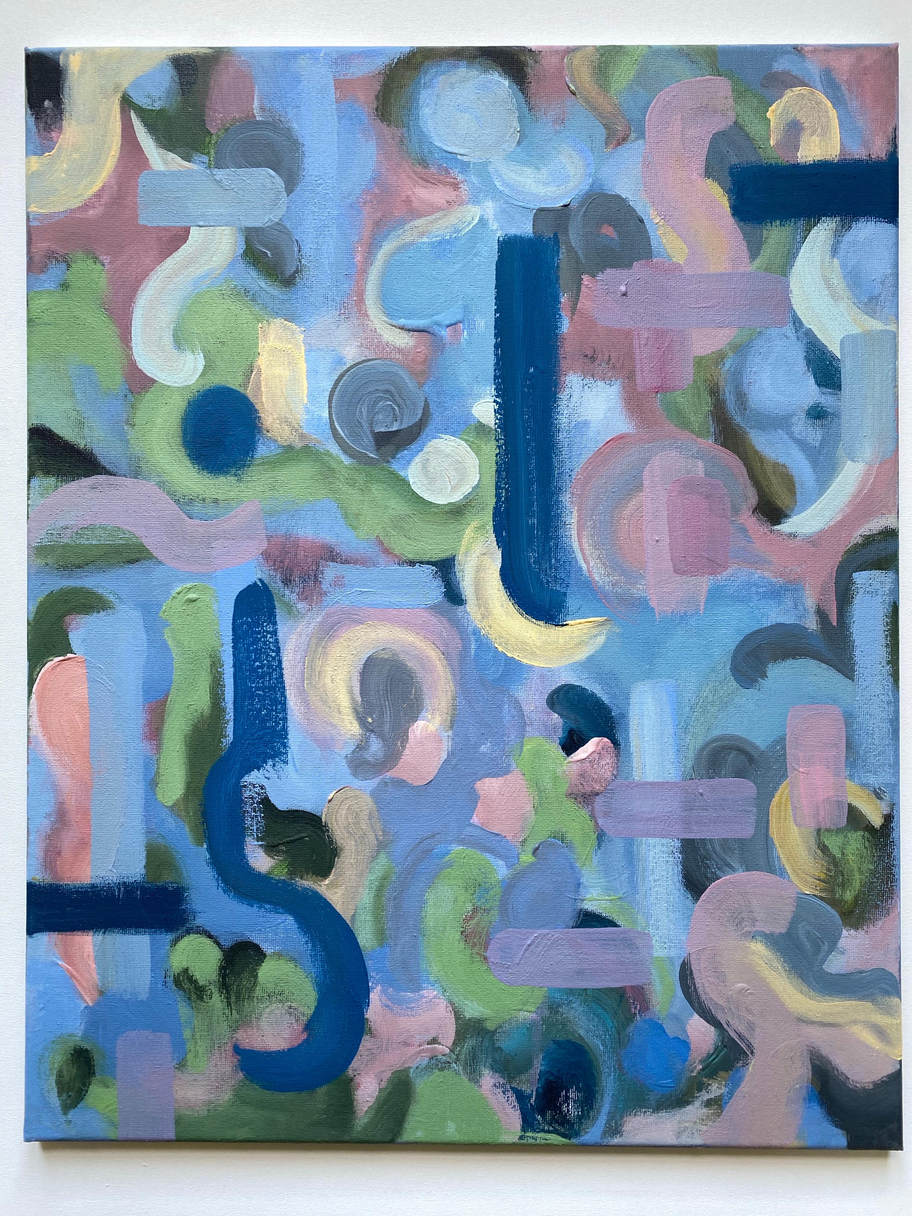 Dittico originale-Duetto di primavera-Artista britannico premiato-Abstract-Contemporaneo Regno Unito - Painting Astratto di Shizico Yi