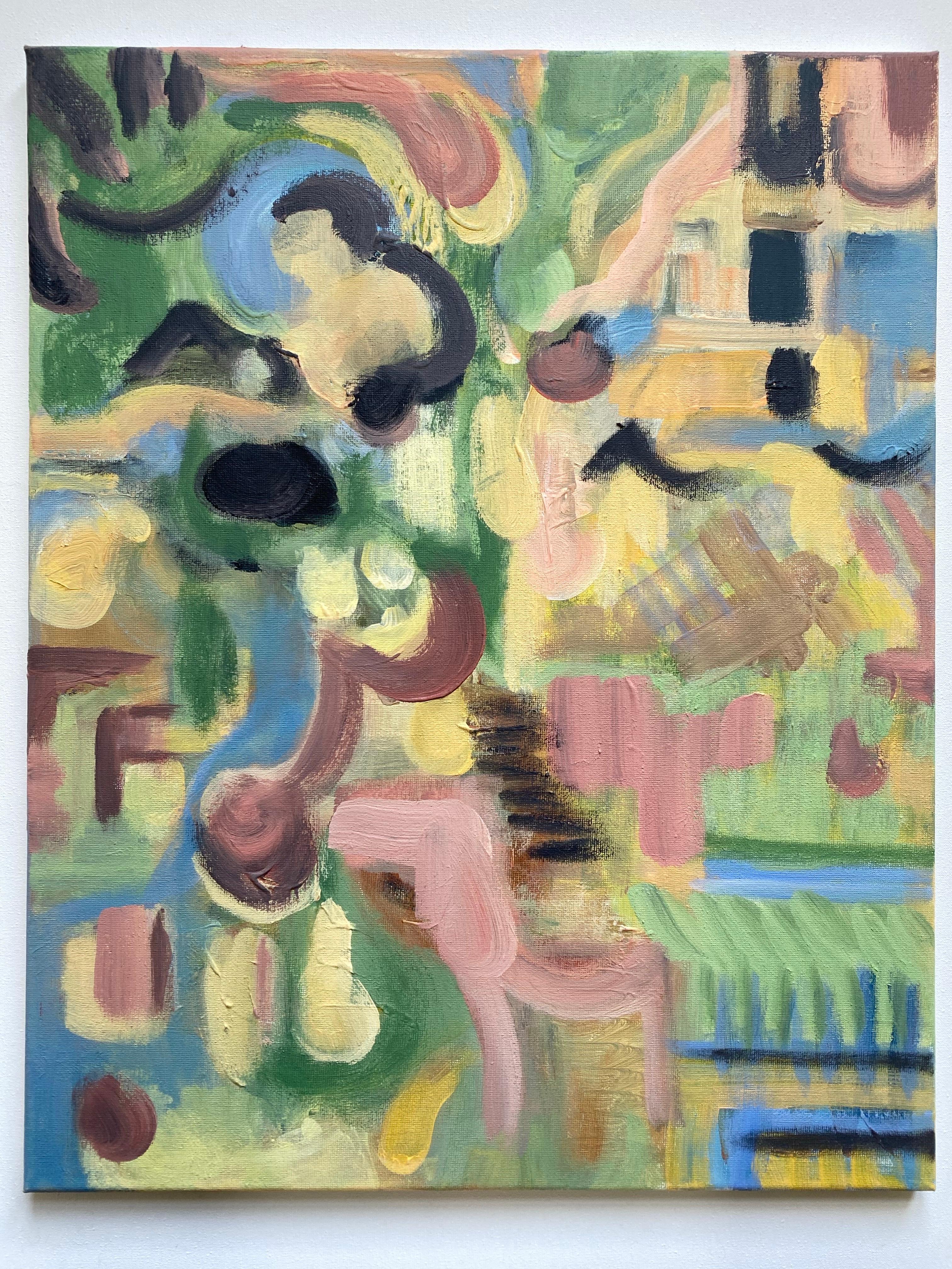 Dittico originale-Duetto di primavera-Artista britannico premiato-Abstract-Contemporaneo Regno Unito - Painting di Shizico Yi