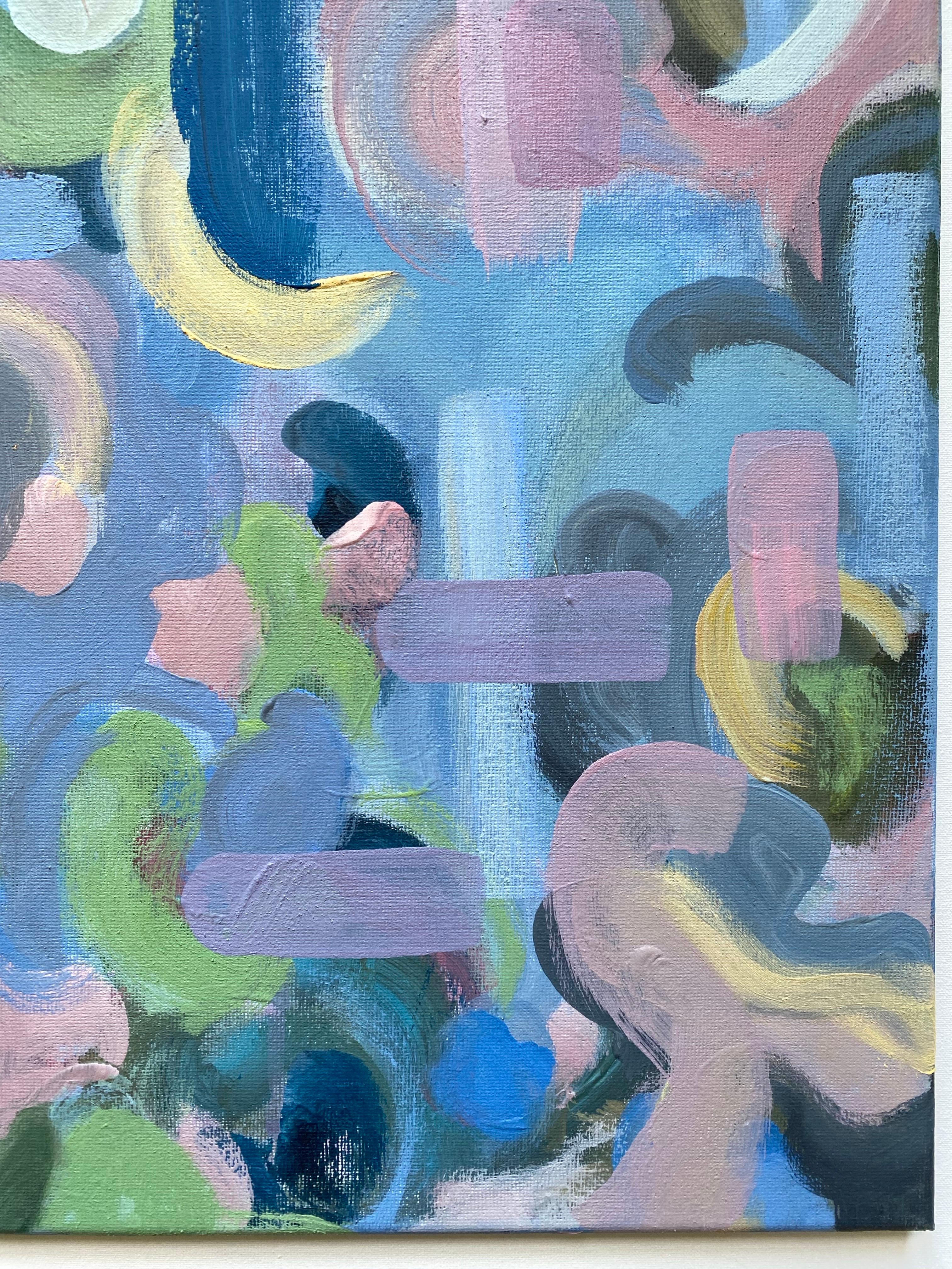 Dittico originale-Duetto di primavera-Artista britannico premiato-Abstract-Contemporaneo Regno Unito in vendita 1