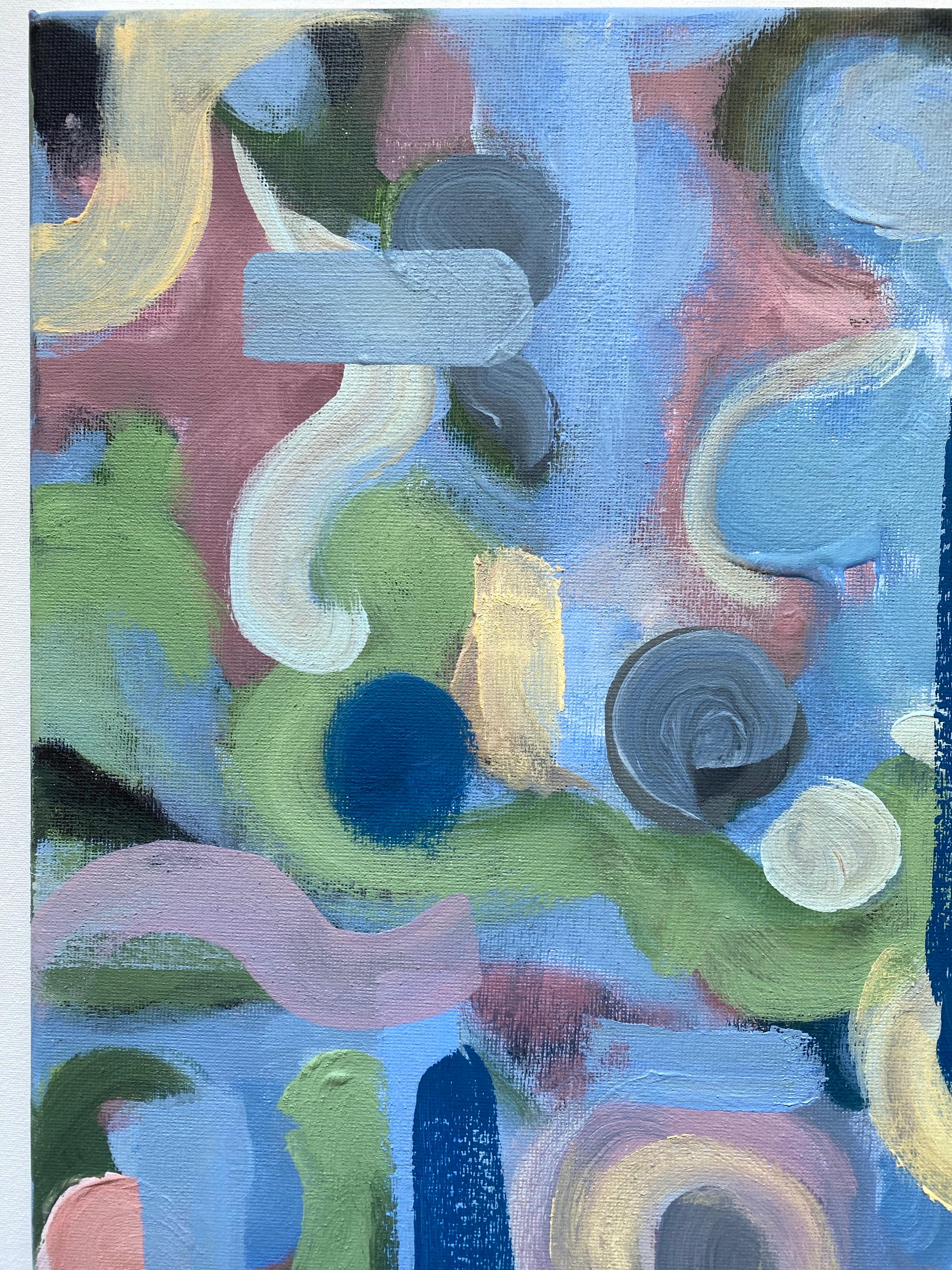 Dittico originale-Duetto di primavera-Artista britannico premiato-Abstract-Contemporaneo Regno Unito in vendita 5