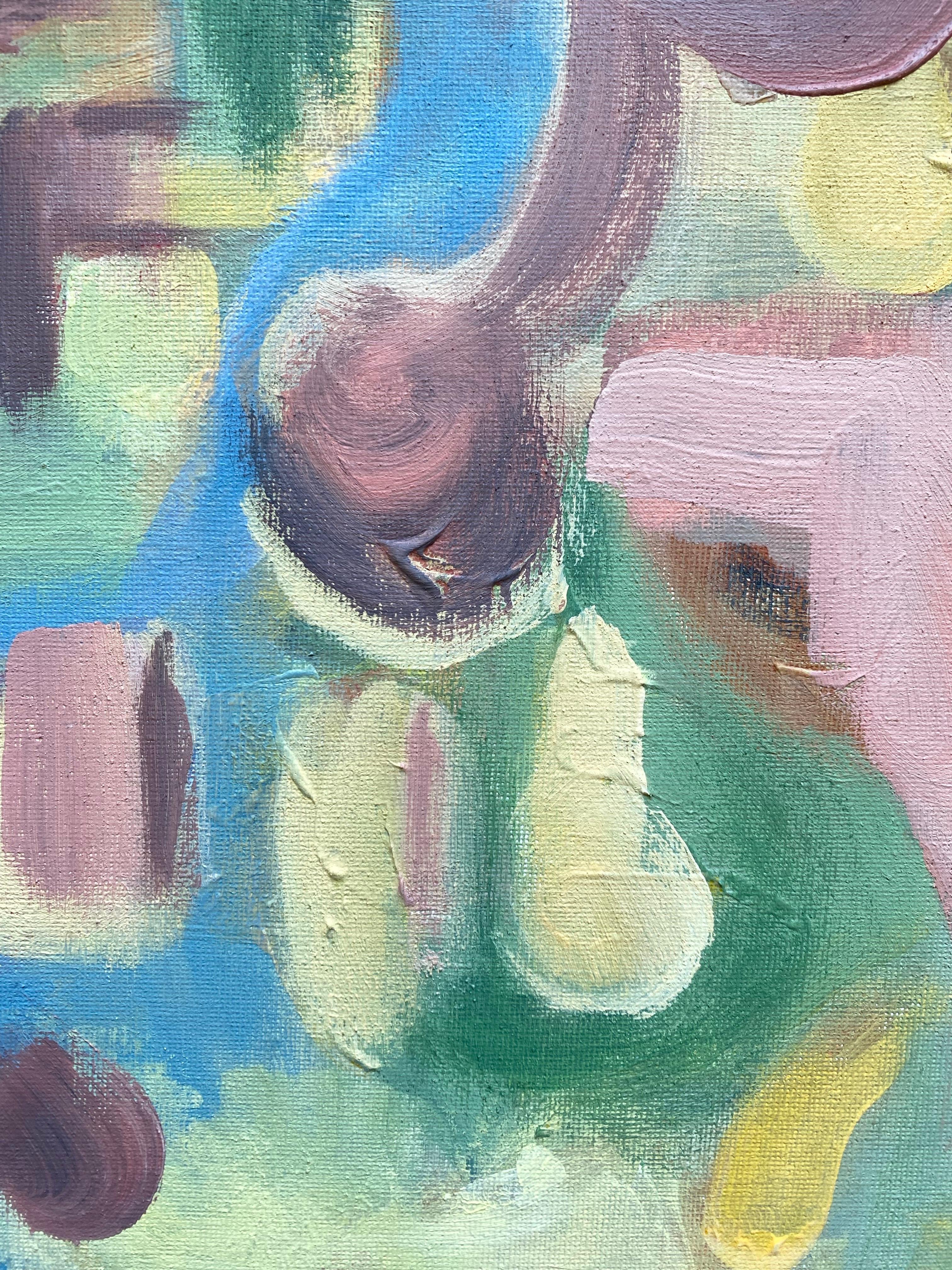 Dittico originale-Duetto di primavera-Artista britannico premiato-Abstract-Contemporaneo Regno Unito in vendita 6