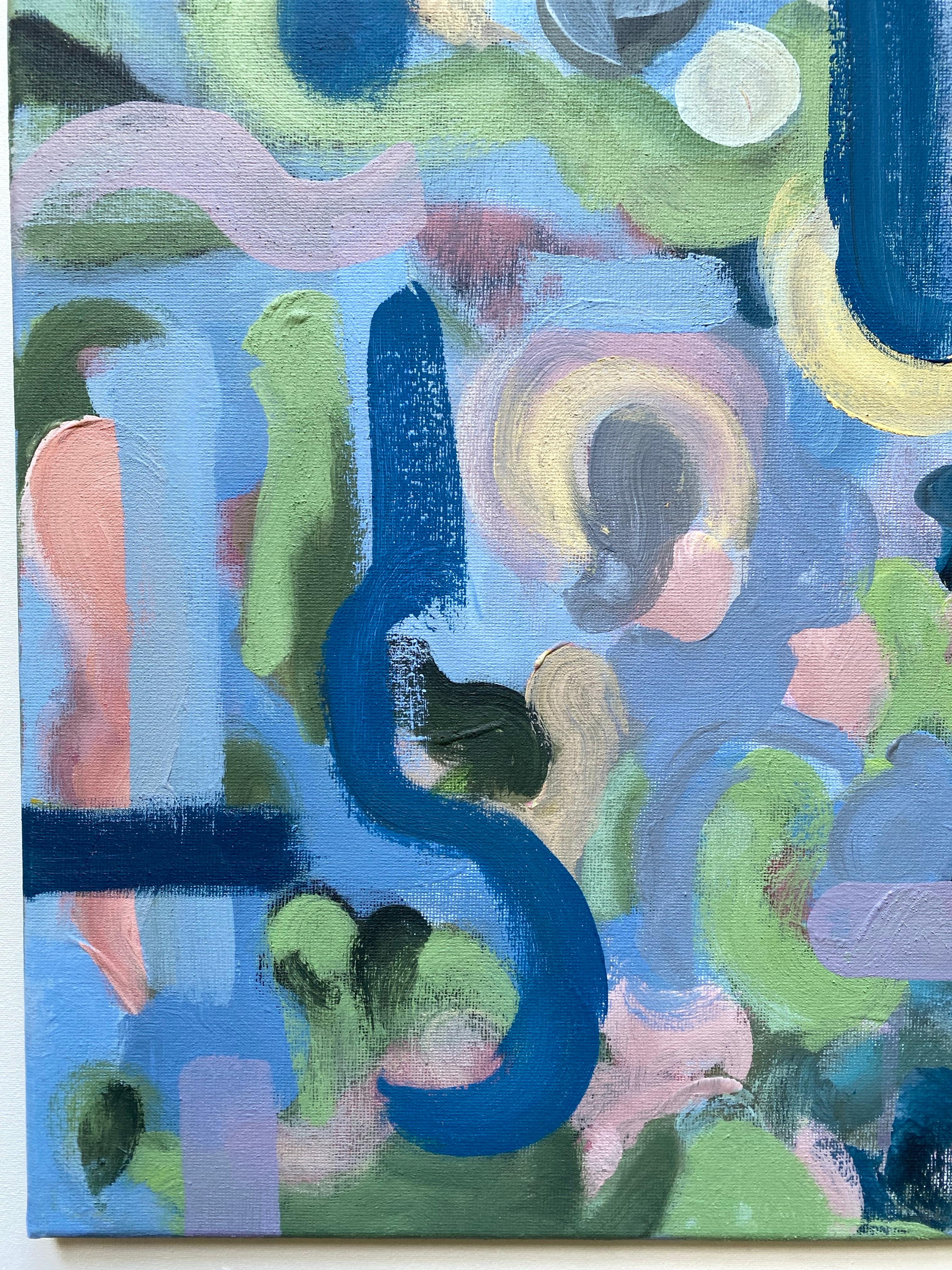 Dittico originale-Duetto di primavera-Artista britannico premiato-Abstract-Contemporaneo Regno Unito in vendita 7