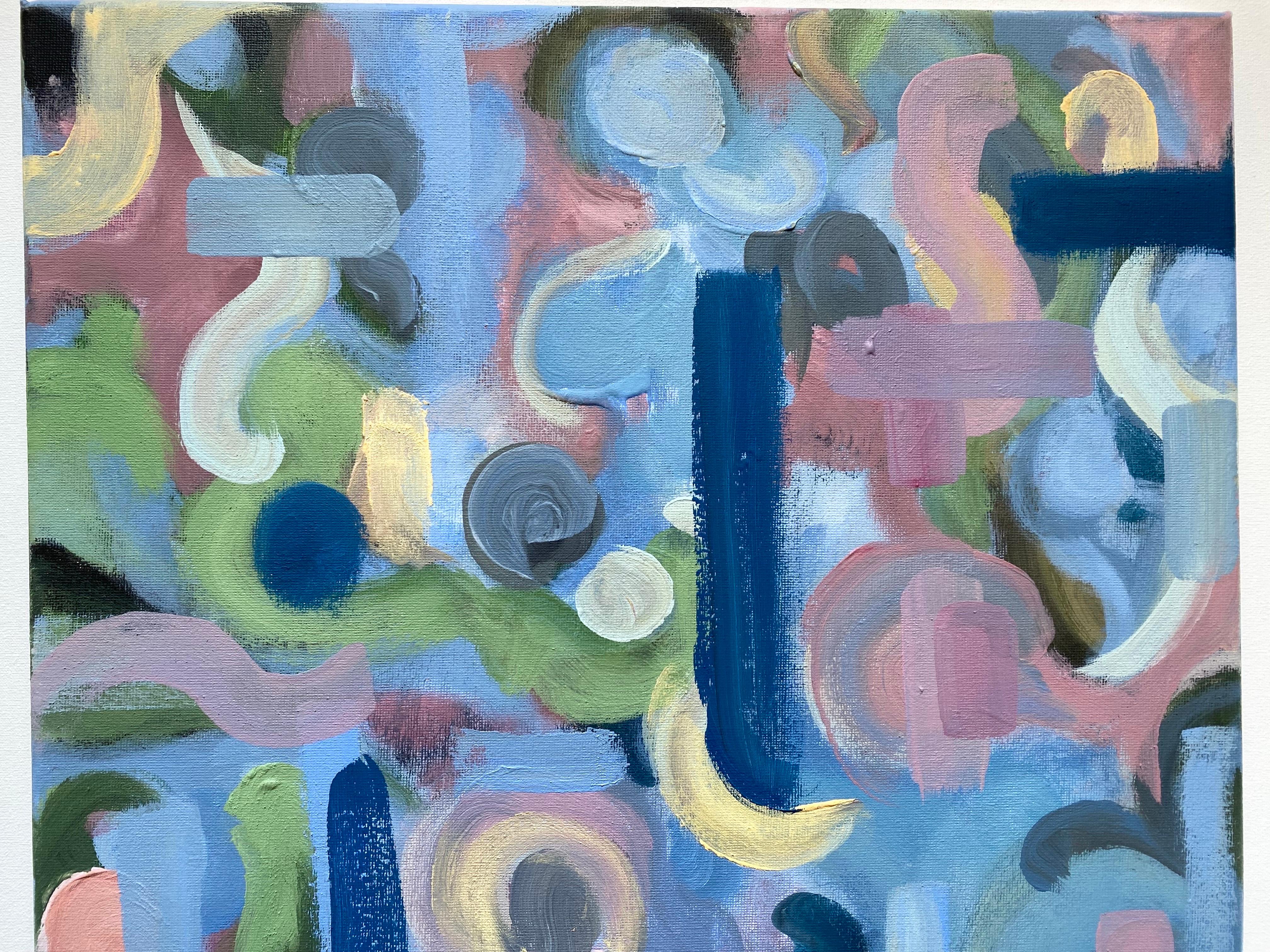 Dittico originale-Duetto di primavera-Artista britannico premiato-Abstract-Contemporaneo Regno Unito in vendita 14