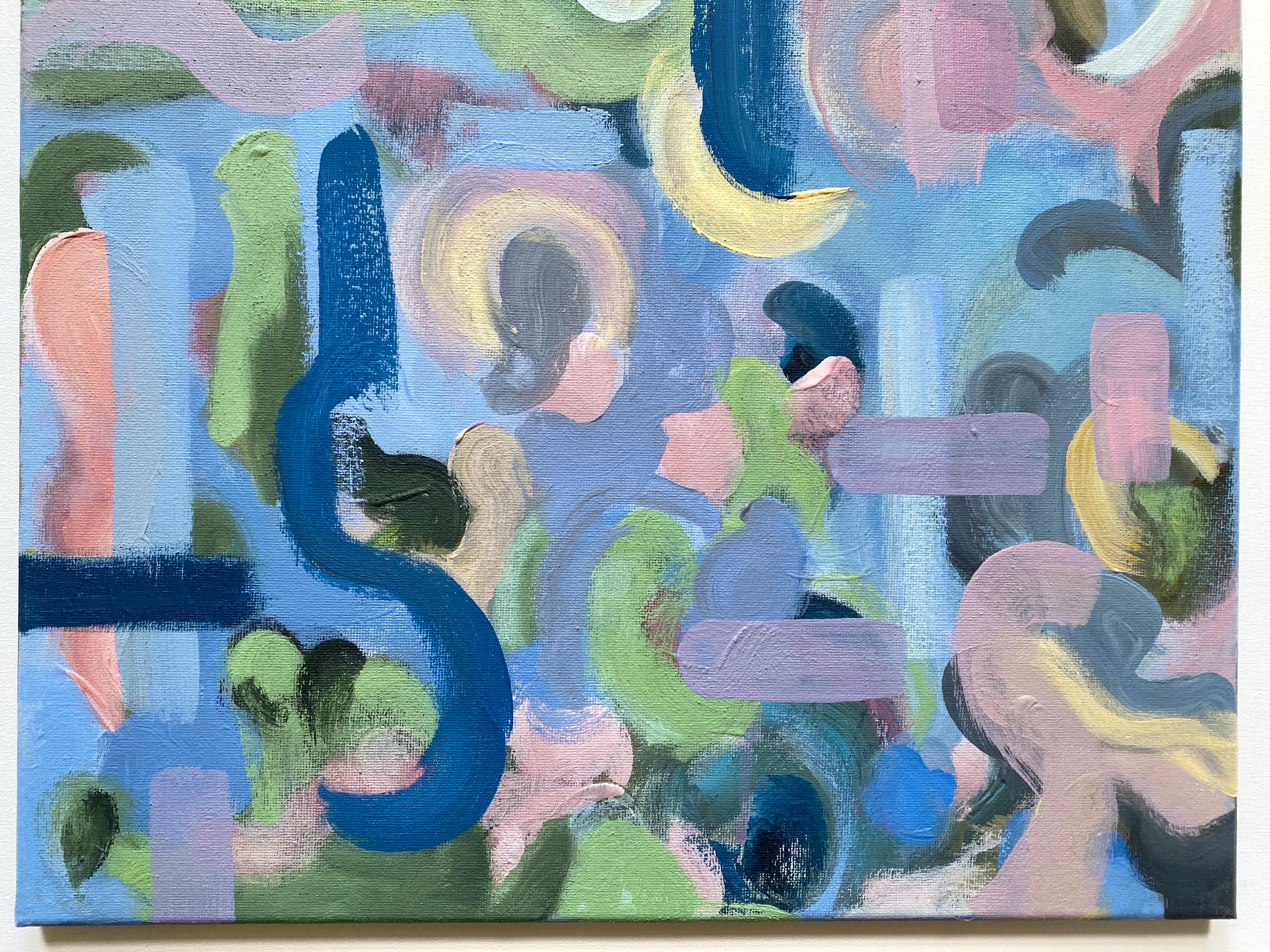 Dittico originale-Duetto di primavera-Artista britannico premiato-Abstract-Contemporaneo Regno Unito in vendita 15