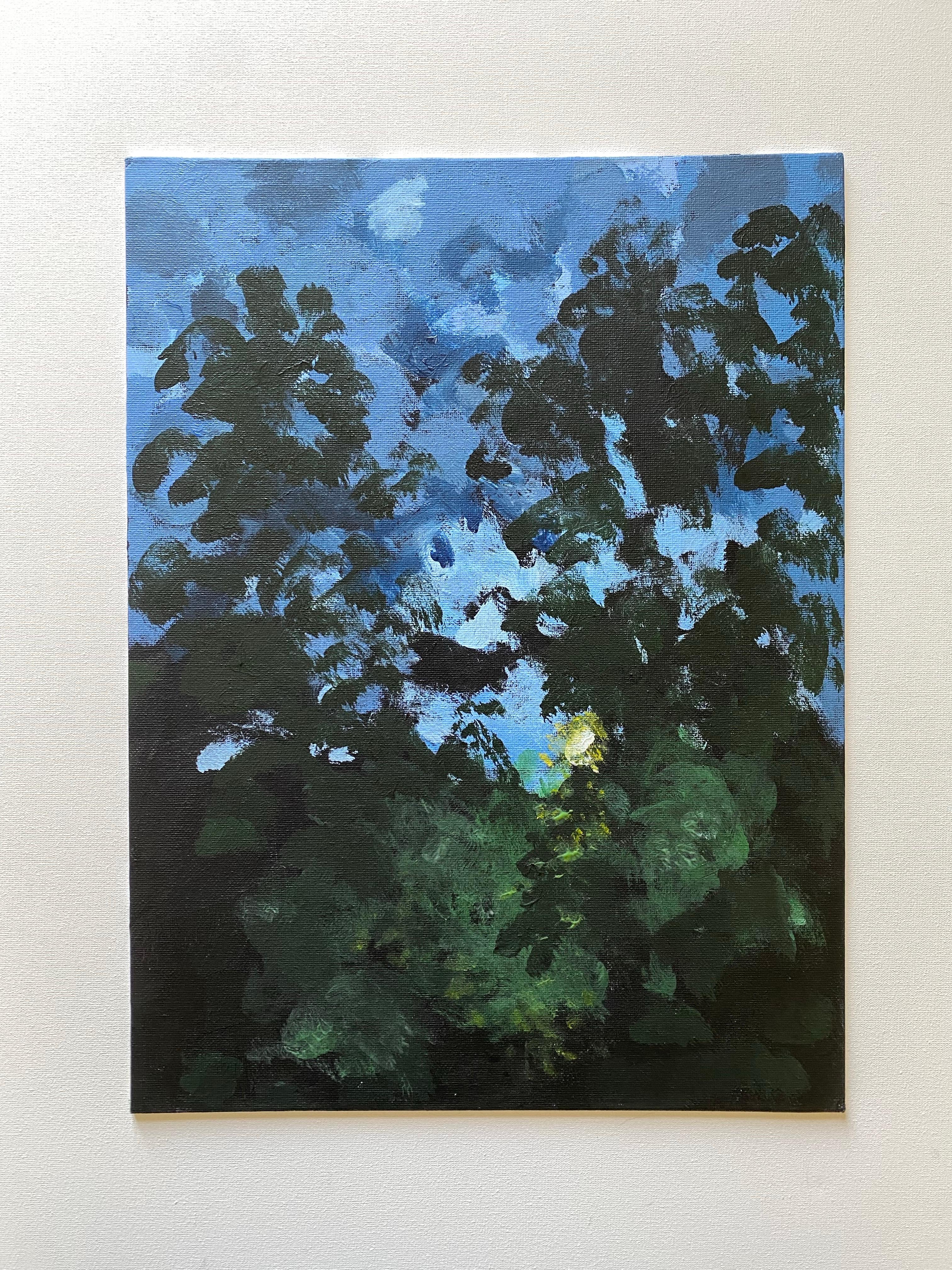 Original-Sunset Song: The Night-British Awarded Artist-Impressionism-Plein Air - Abstract Impressionist Painting by Shizico Yi