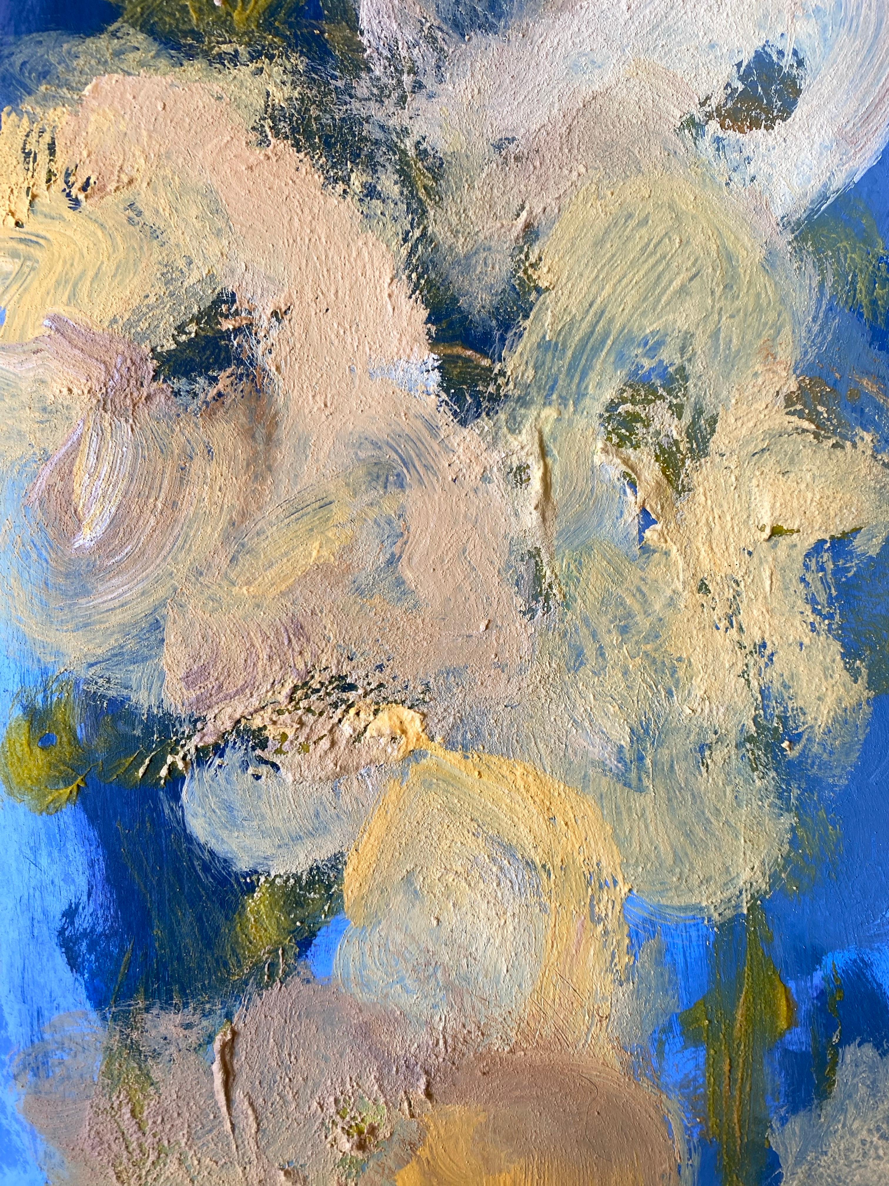 Prueba de artista única grande pintada a mano-Florecimiento nocturno de verano-Artista británico galardonado en venta 2