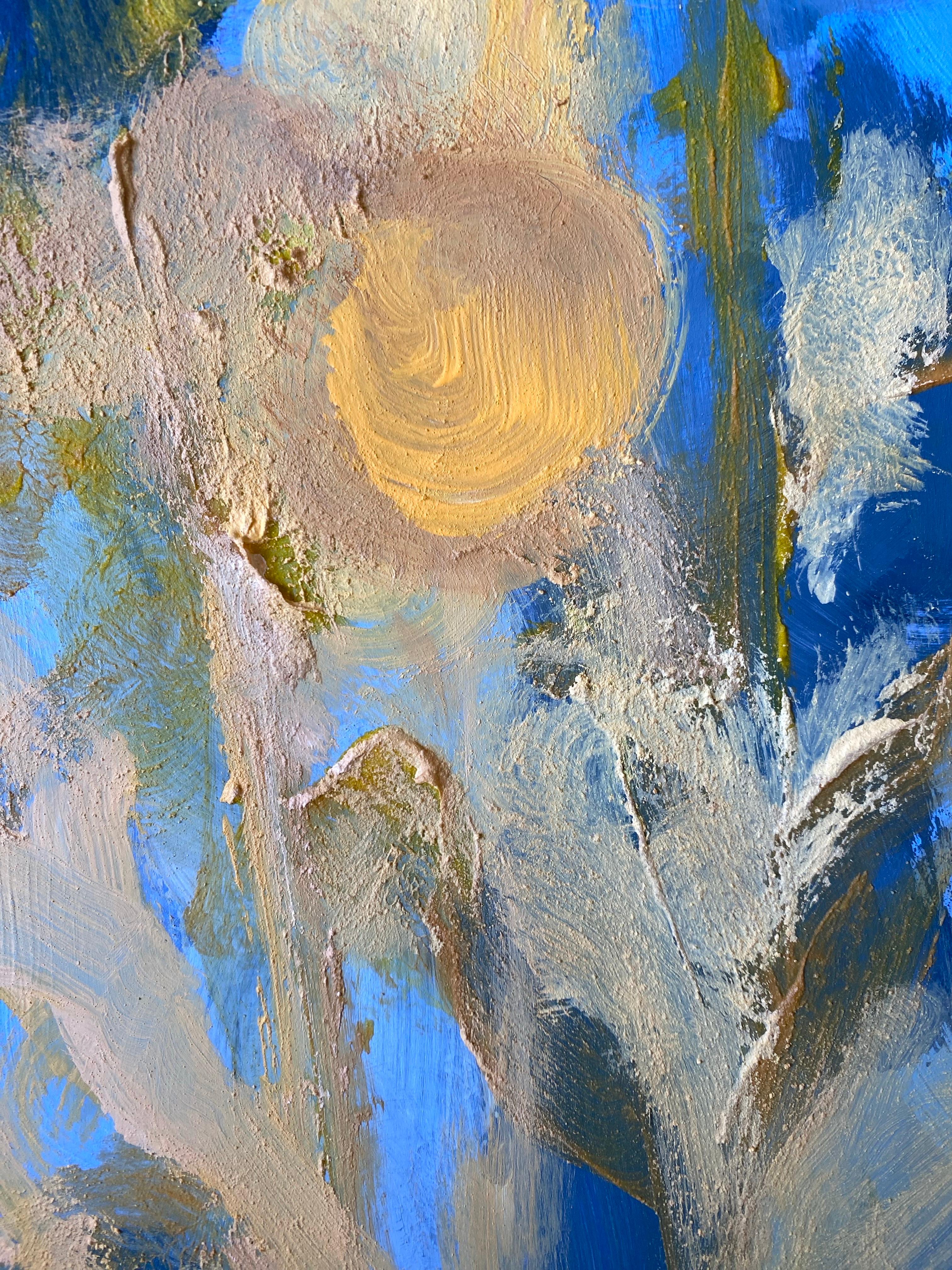 Prueba de artista única grande pintada a mano-Florecimiento nocturno de verano-Artista británico galardonado en venta 1