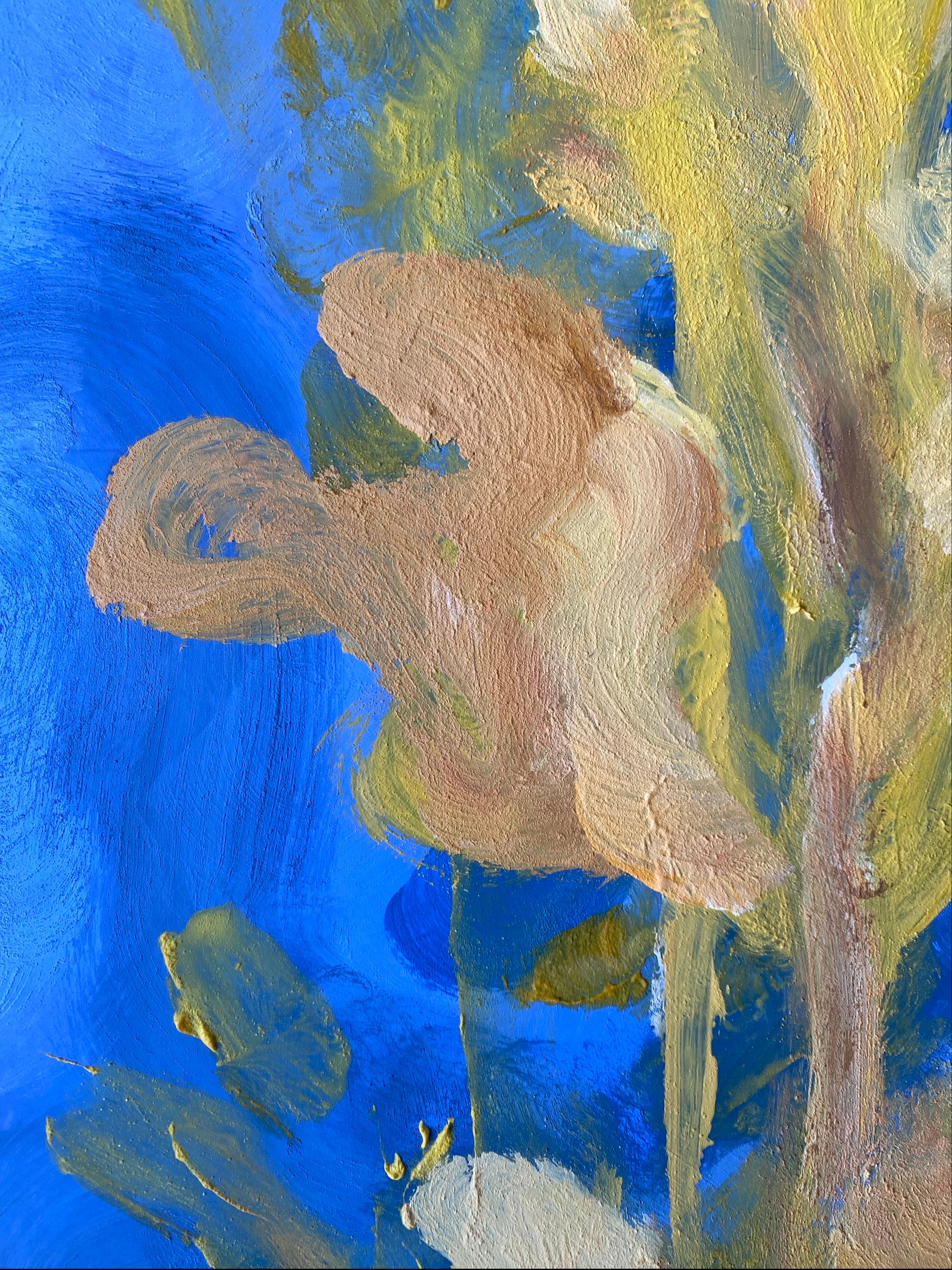 Prueba de artista única grande pintada a mano-Florecimiento nocturno de verano-Artista británico galardonado en venta 8